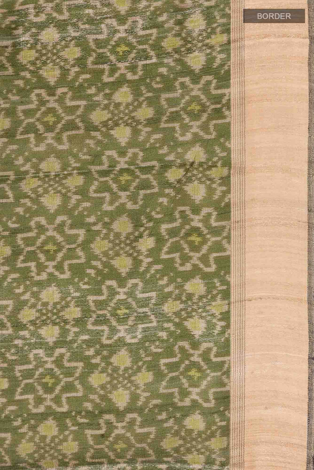 Green Bhagalpuri Tussar Silk Saree
