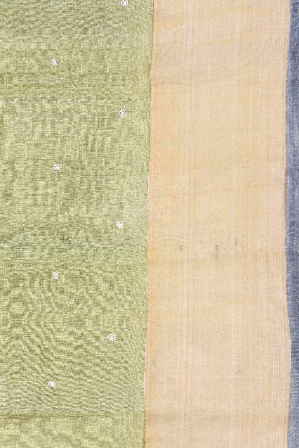 Green Dual Tone Tussar Silk Saree