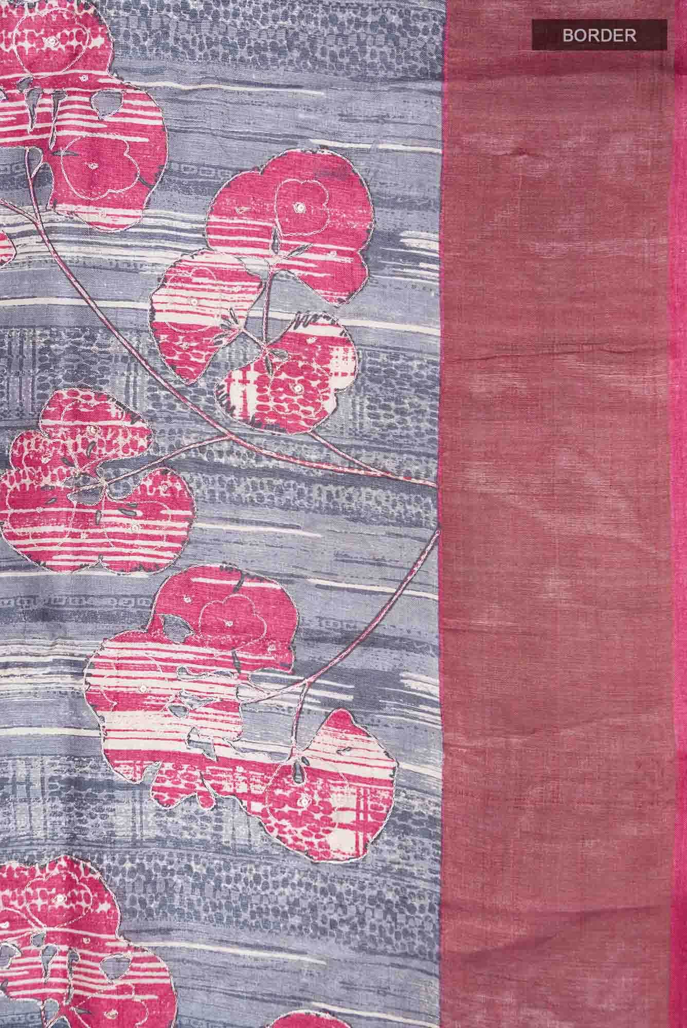 Grey Tussar Saree