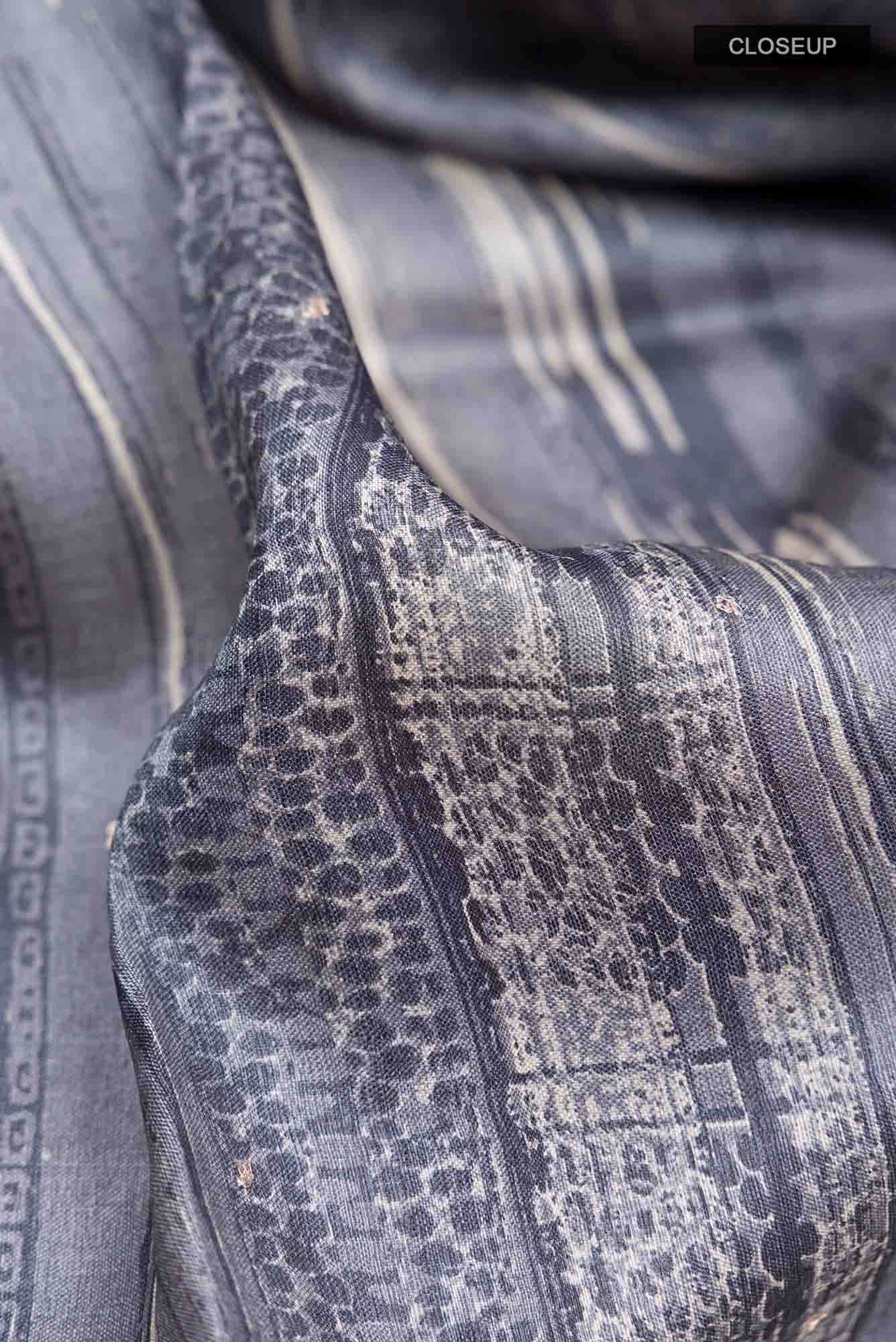 Grey Tussar Saree
