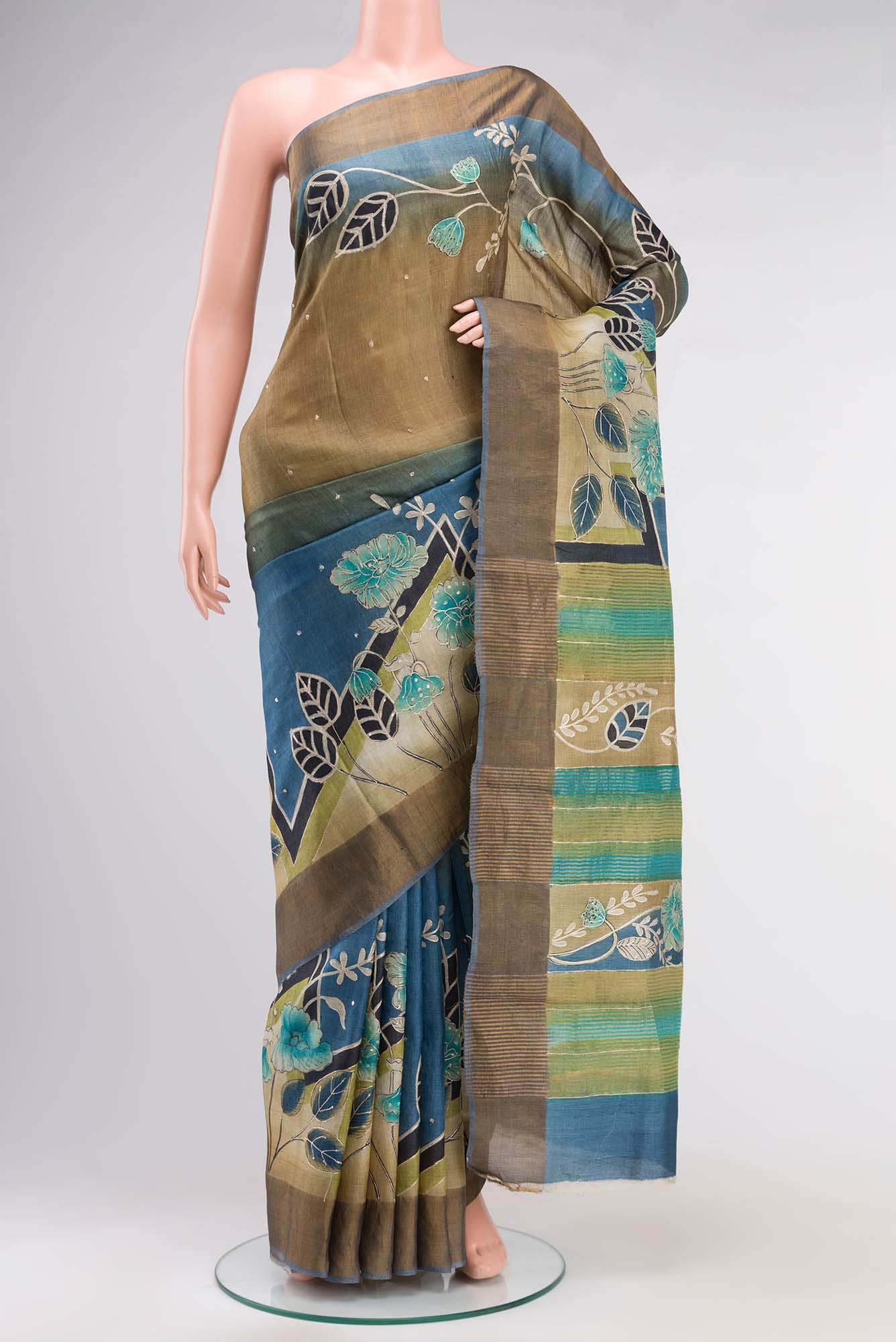 Multi Bhagalpuri Tussar Silk Saree