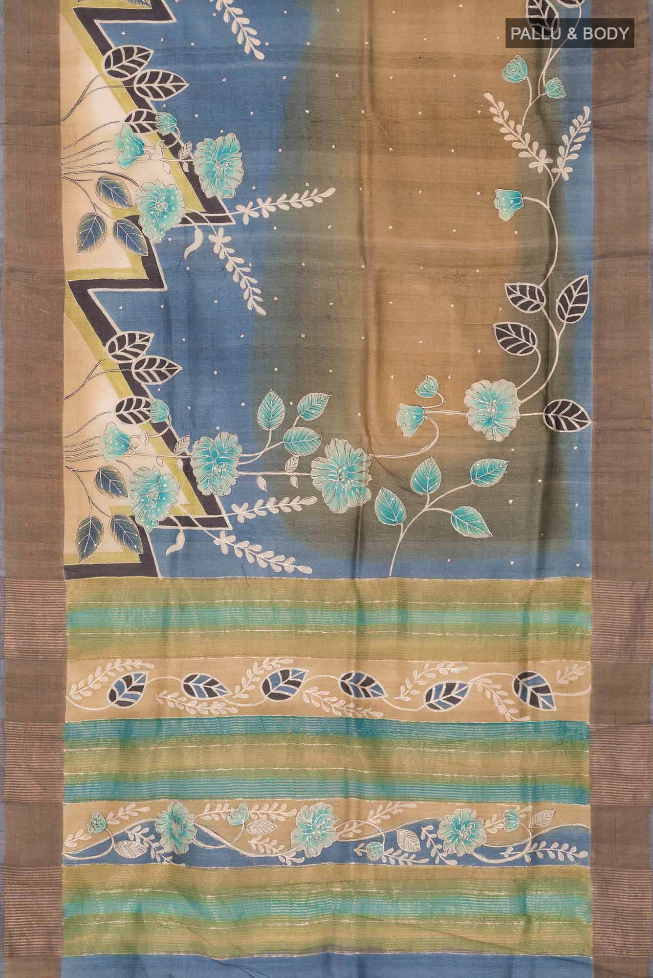 Multi Bhagalpuri Tussar Silk Saree