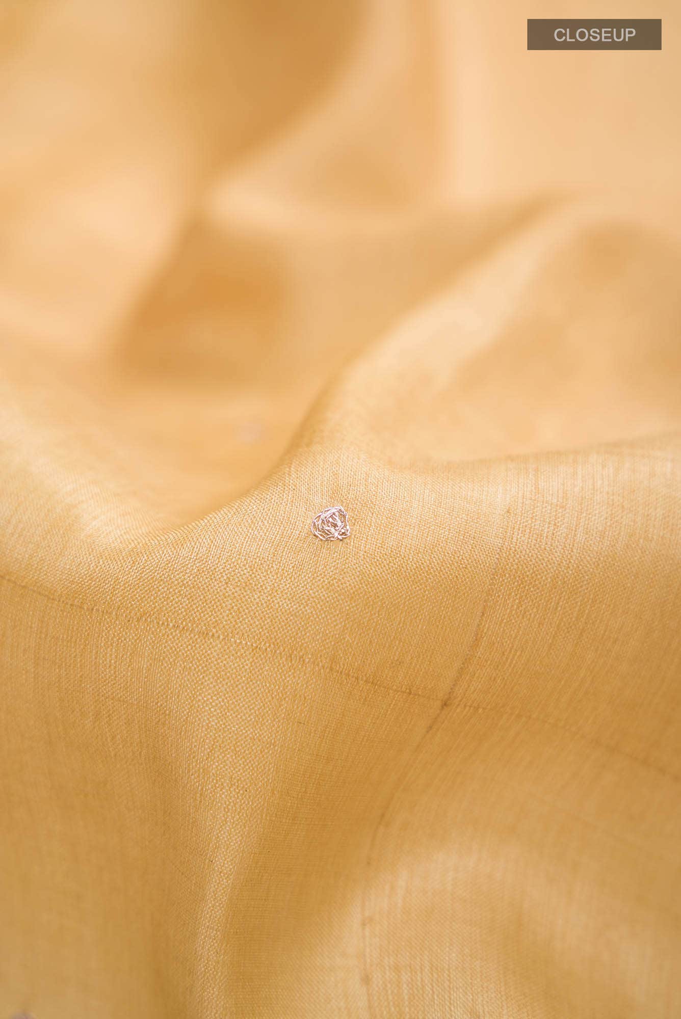 Yellow Bhagalpuri Tussar Silk Saree