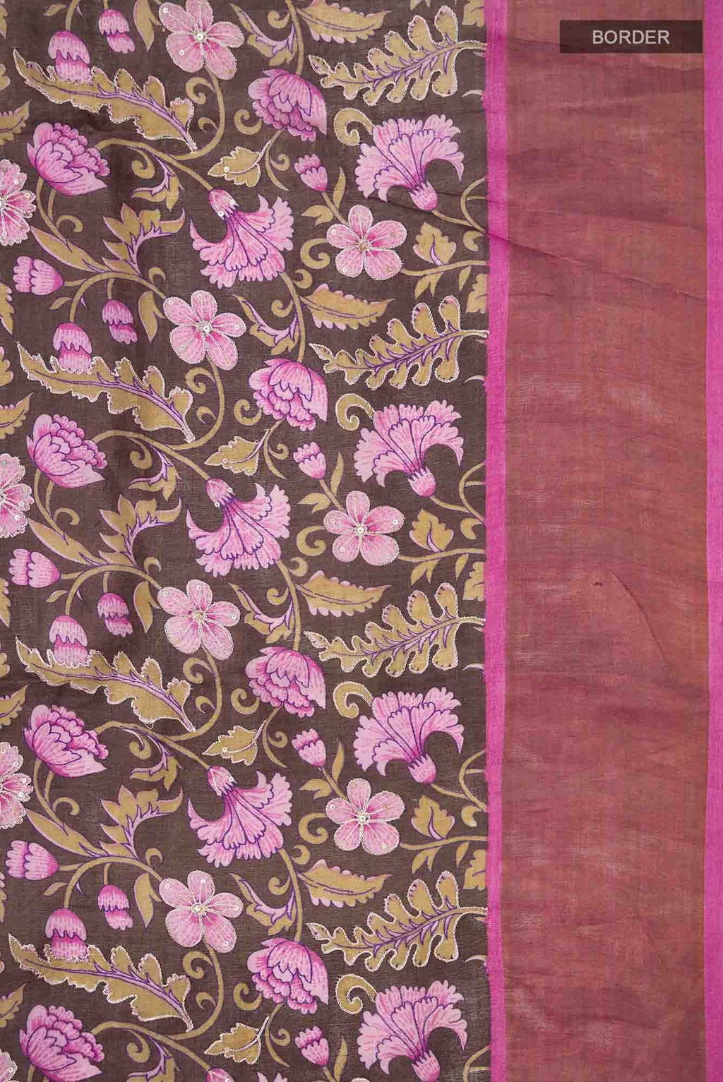 Brown Bhagalpuri Tussar Silk Saree