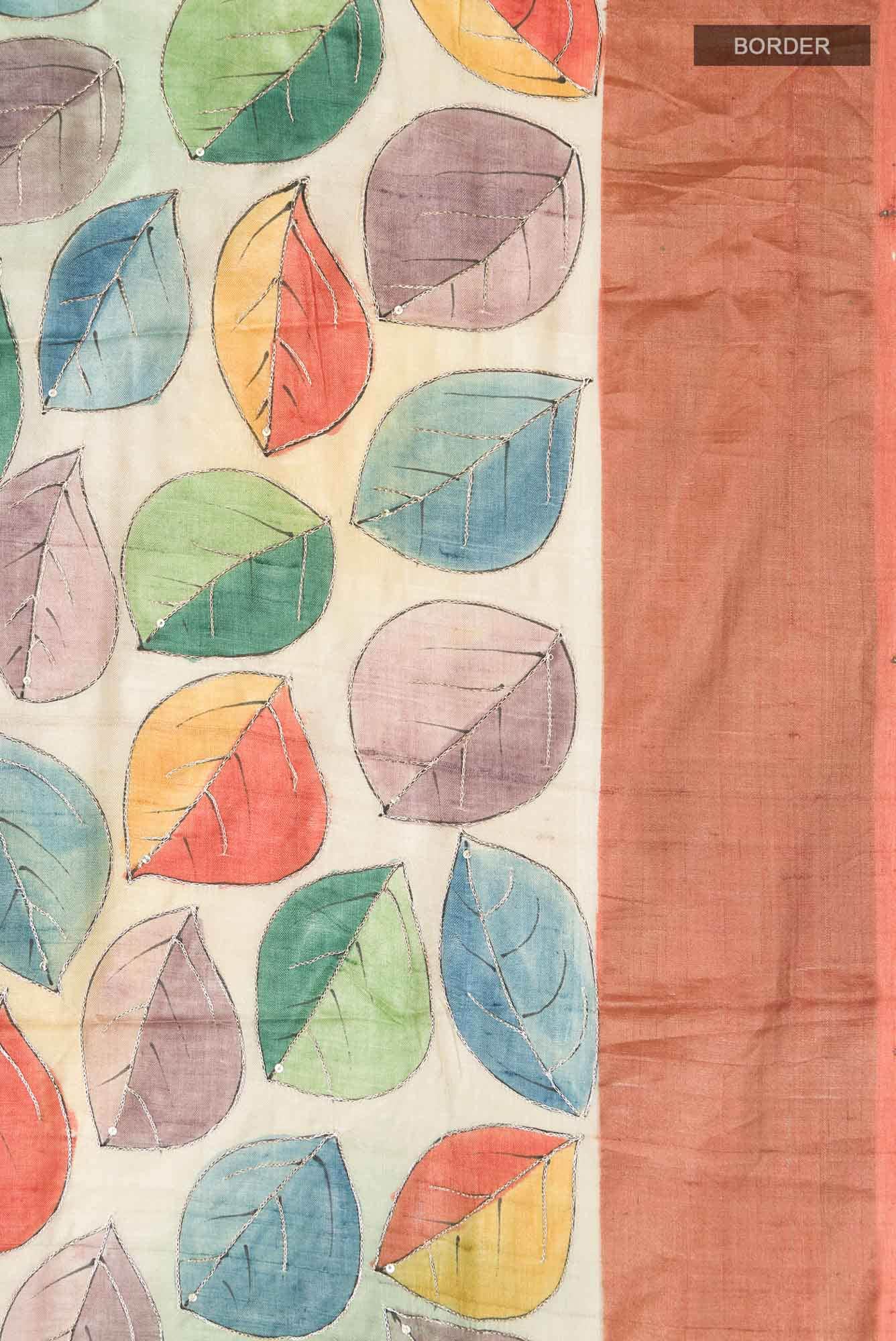 Lilac Bhagalpuri Tussar Silk Saree
