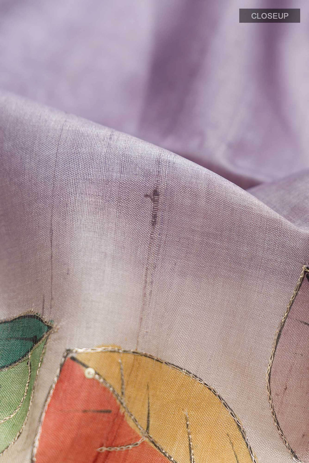 Lilac Bhagalpuri Tussar Silk Saree