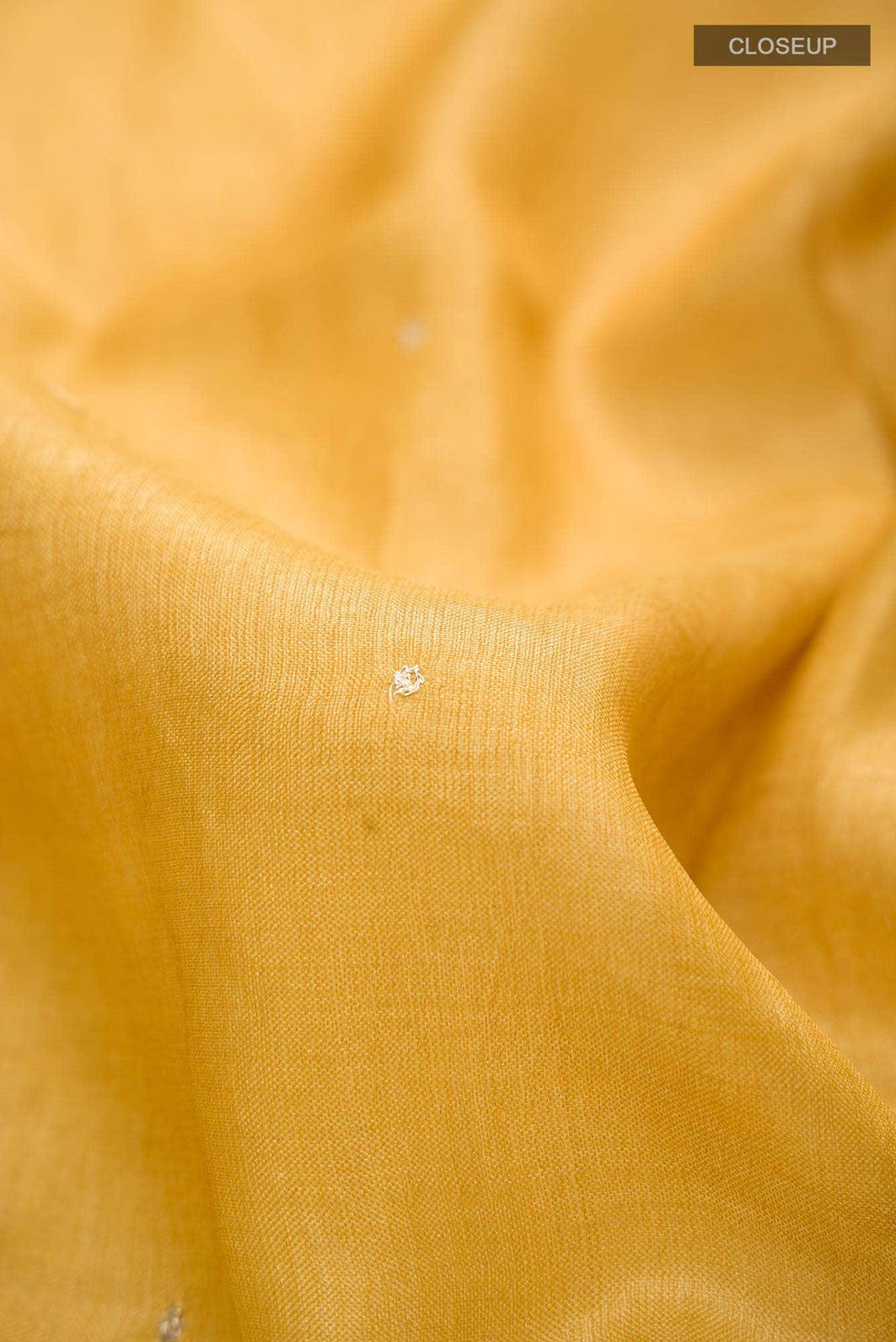 Yellow Bhagalpuri Tussar Silk Saree