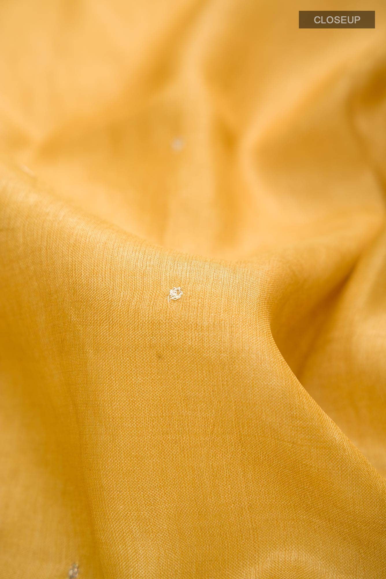 Yellow Bhagalpuri Tussar Silk Saree