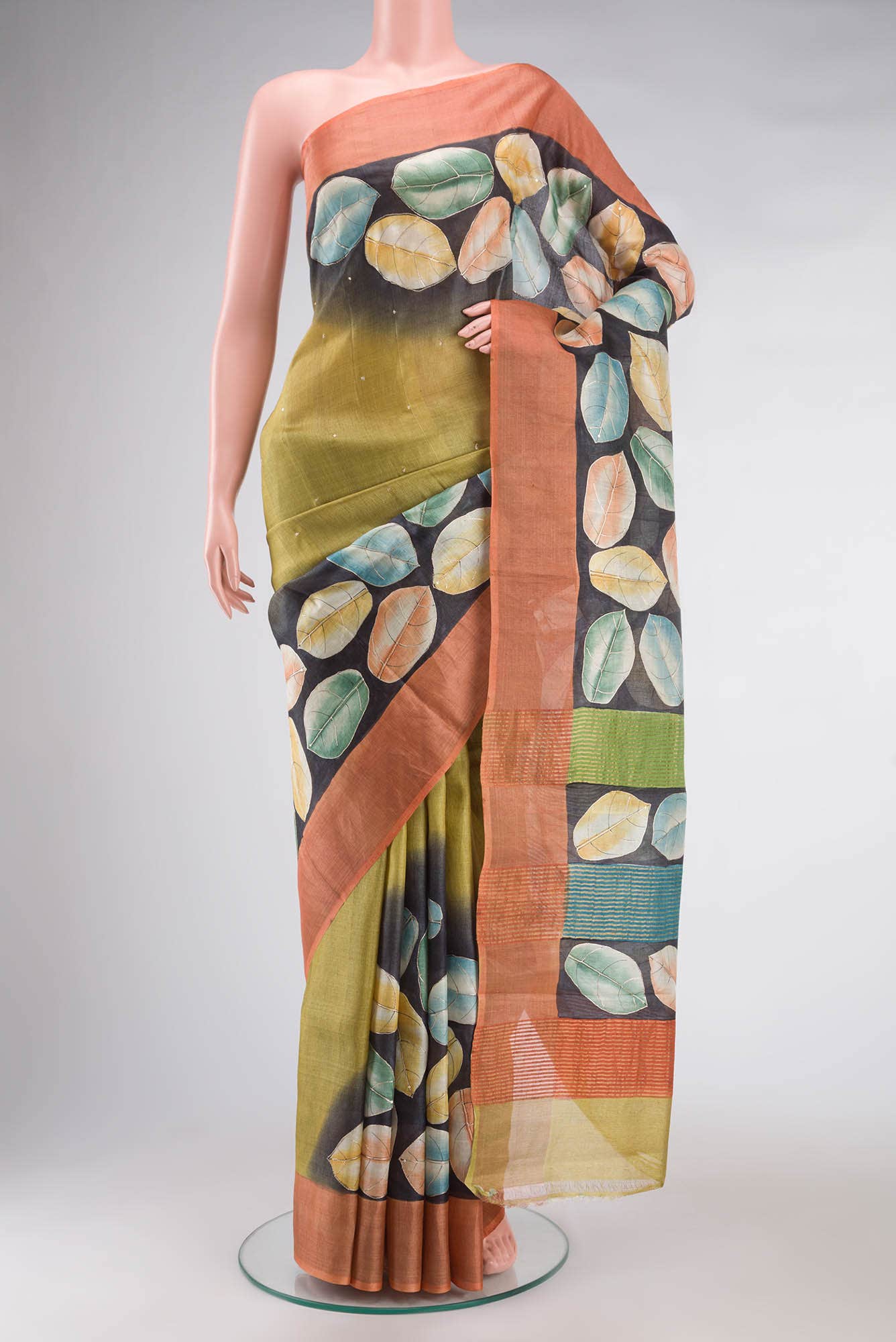Black Tussar Saree