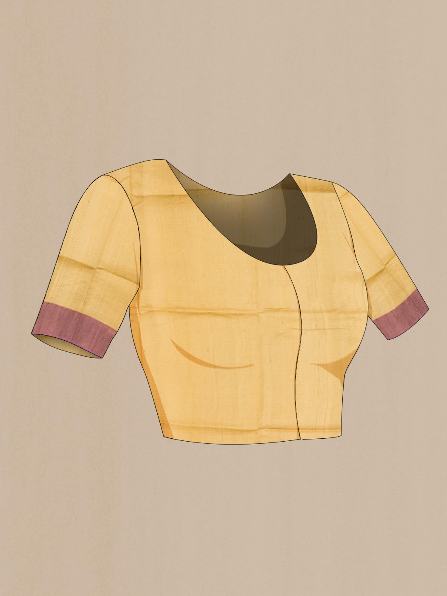 Mustard Tussar Saree