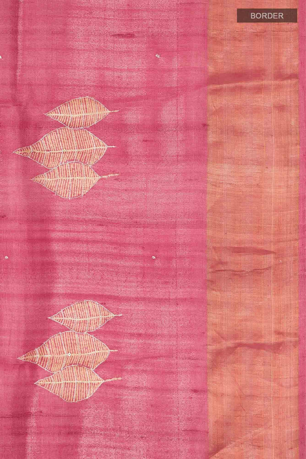 Red Bhagalpuri Tussar Silk Saree