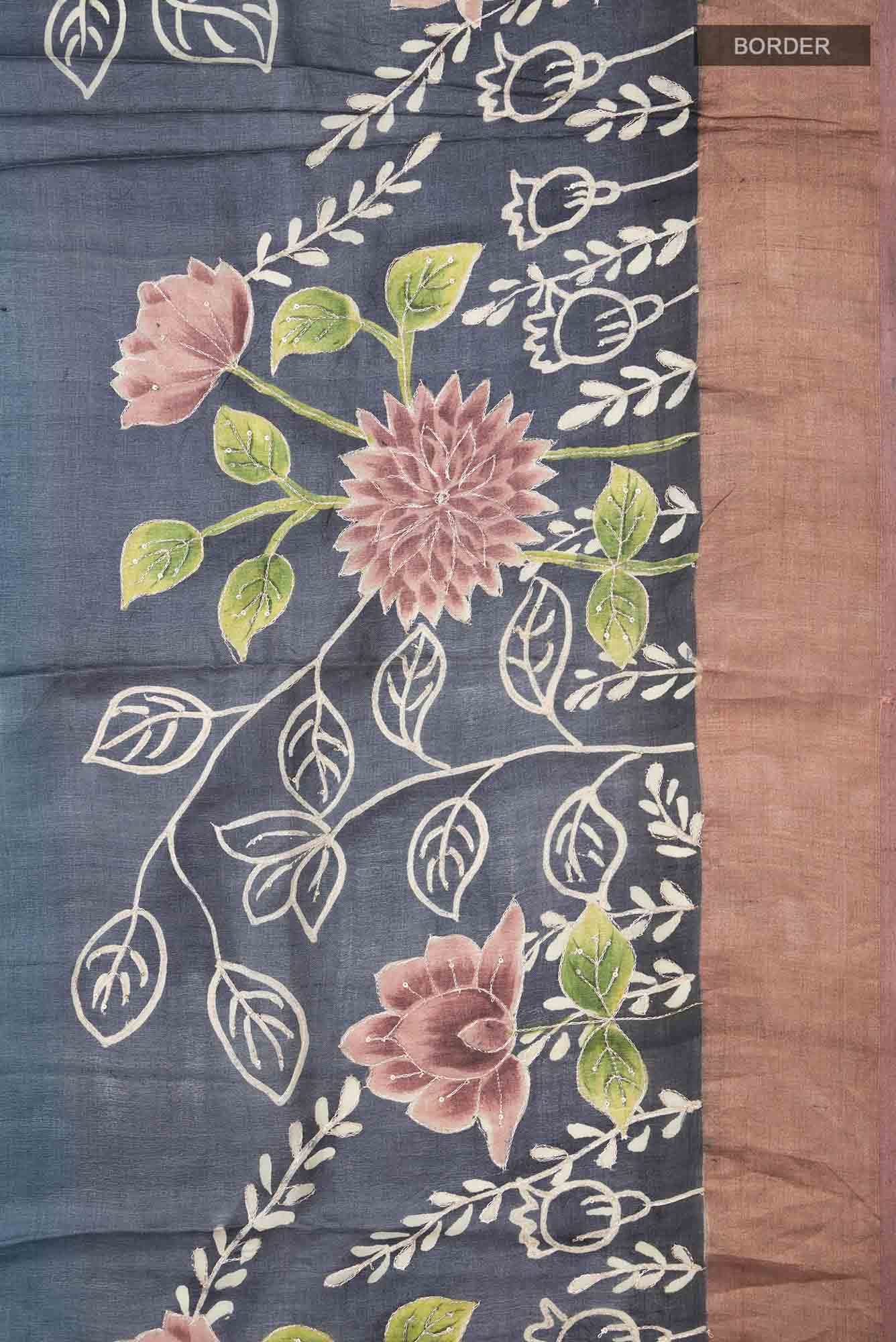 Multi Bhagalpuri Tussar Silk Saree