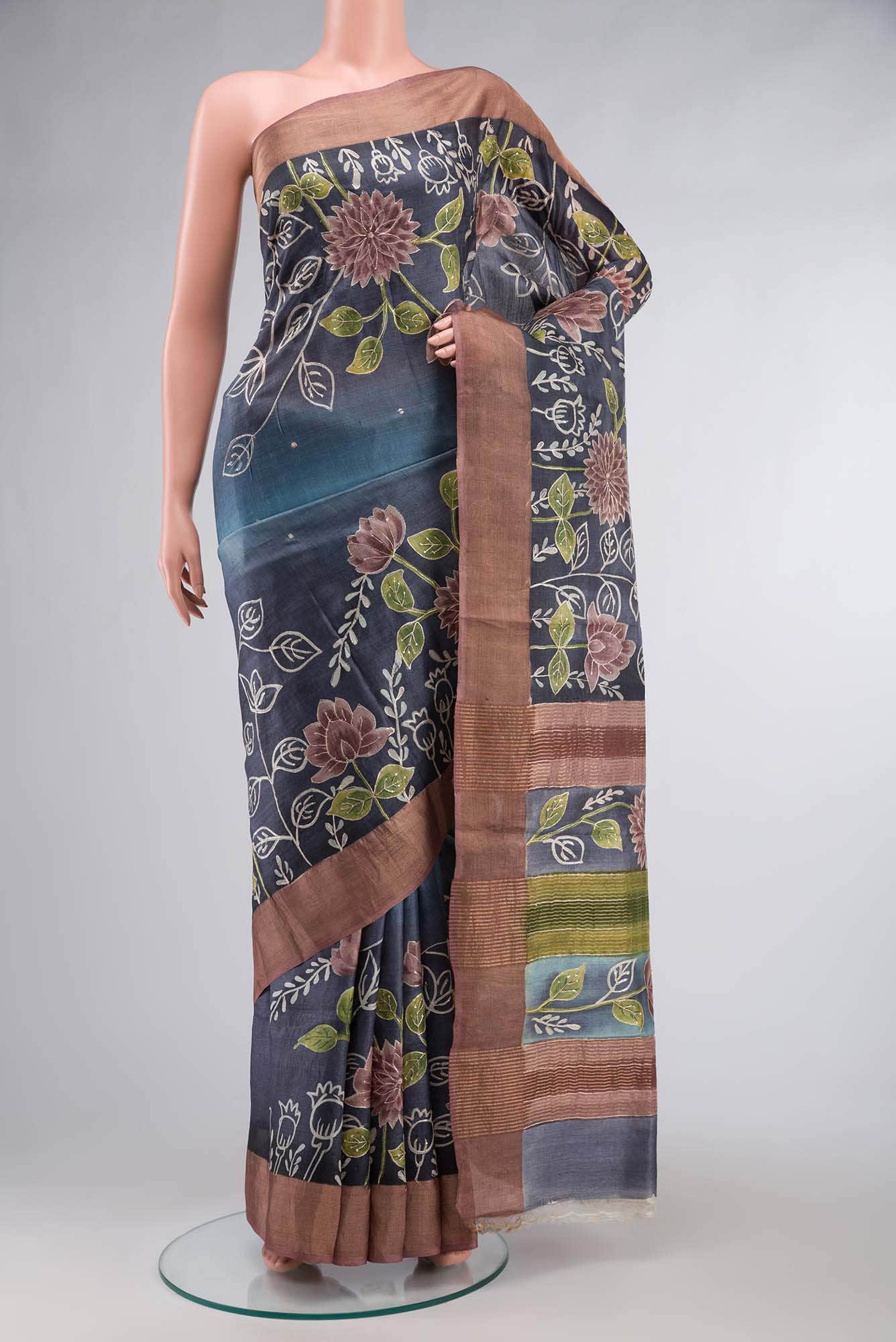 Multi Bhagalpuri Tussar Silk Saree