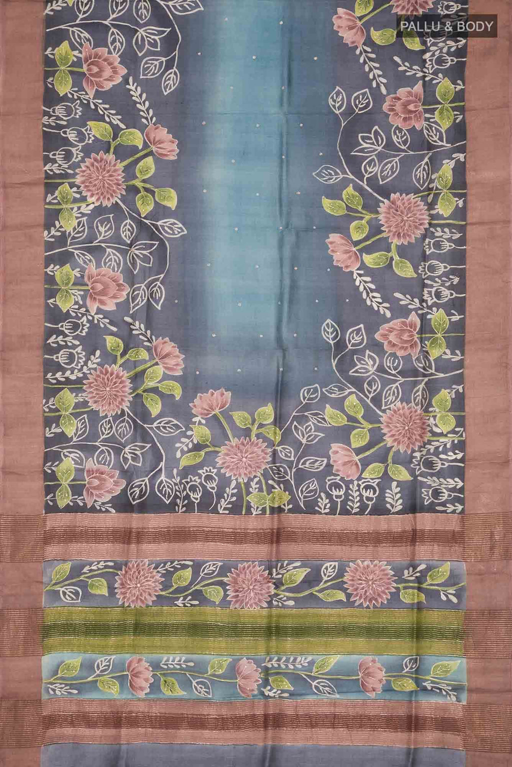 Multi Bhagalpuri Tussar Silk Saree