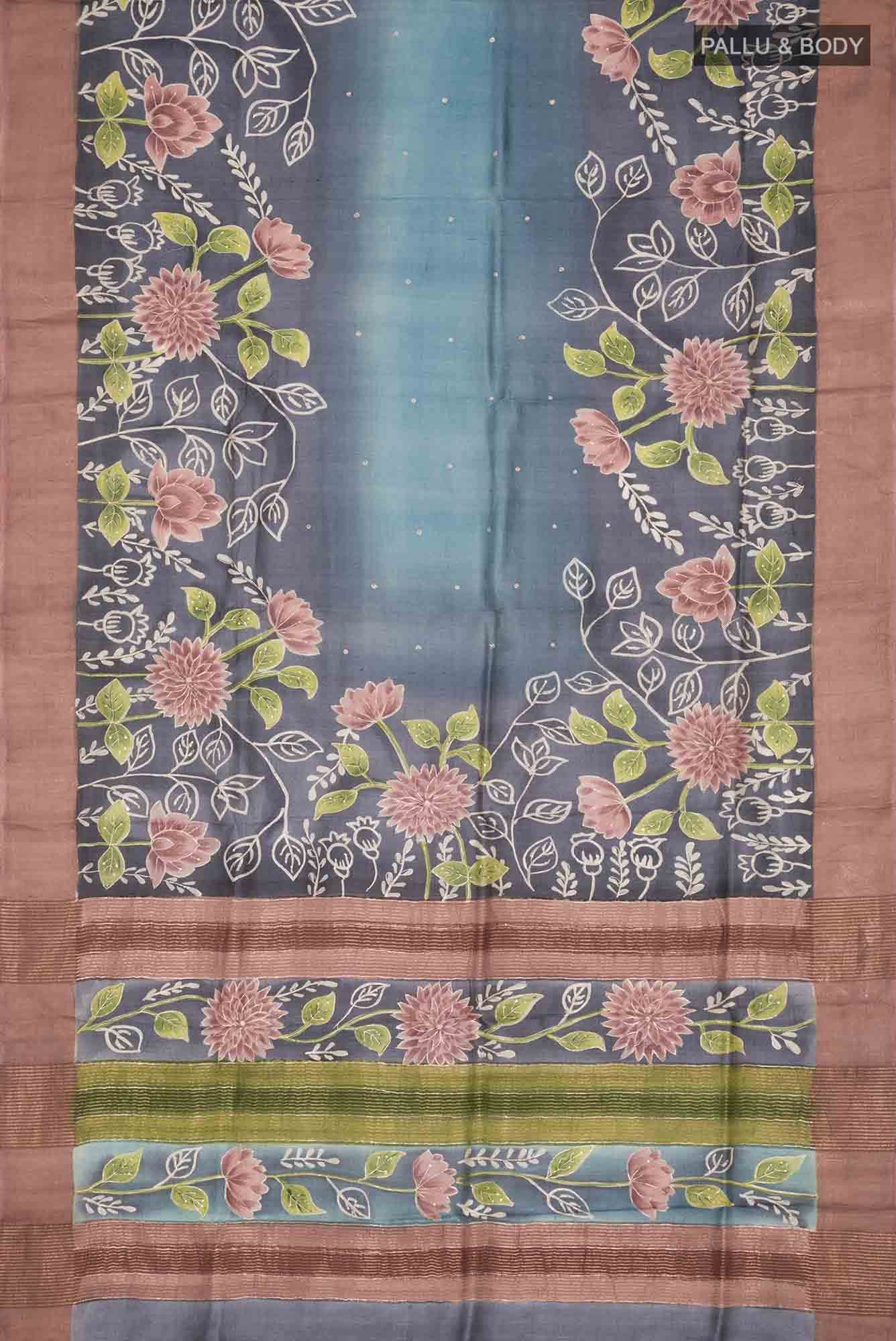 Multi Bhagalpuri Tussar Silk Saree