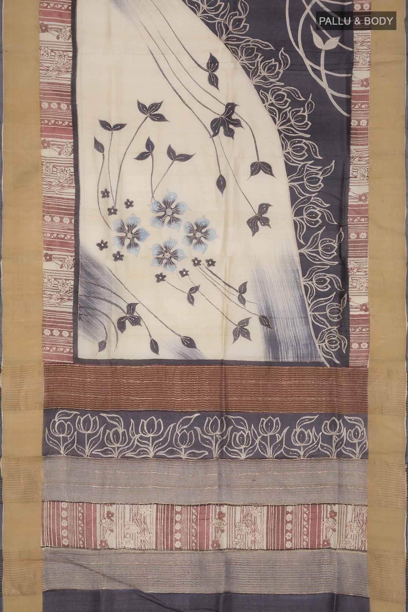 Multi Bhagalpuri Tussar Silk Saree