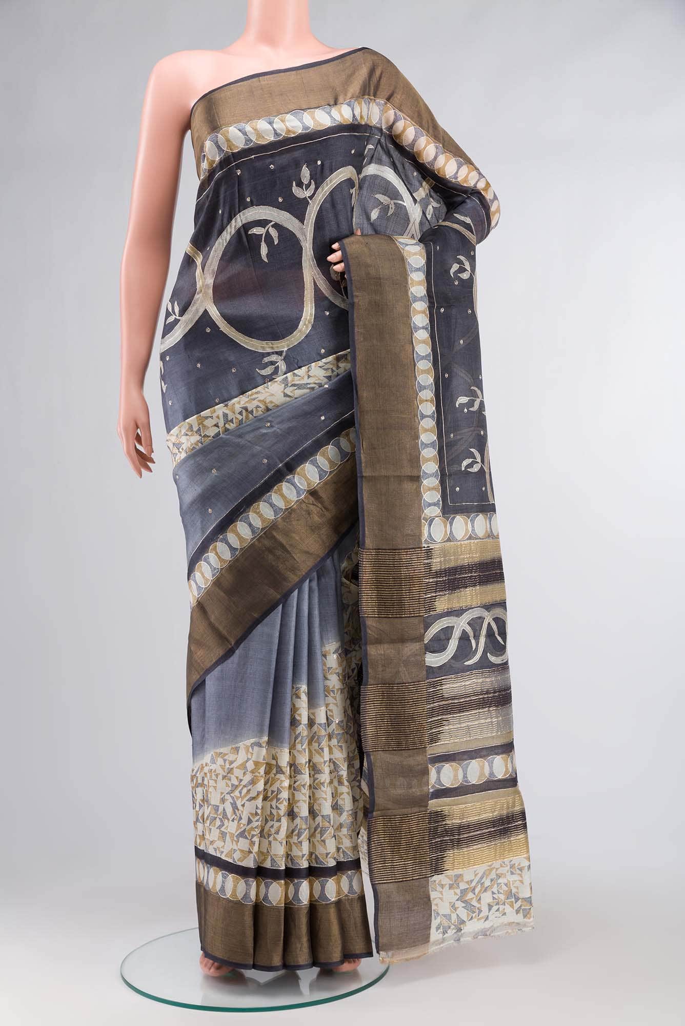 Multi Bhagalpuri Tussar Silk Saree