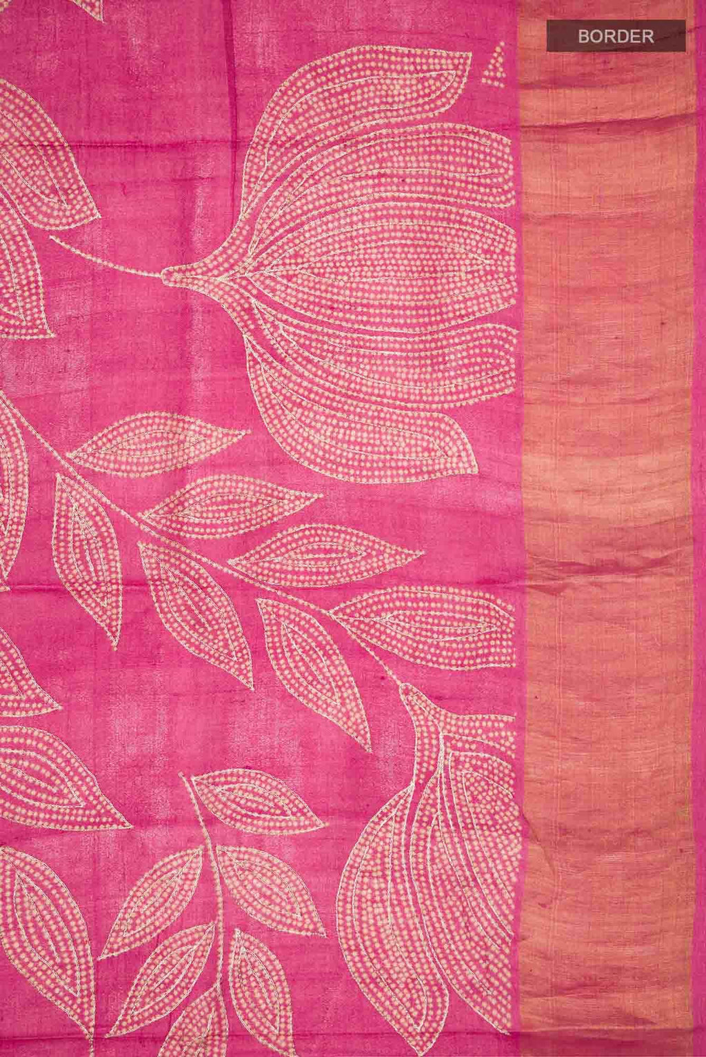Red Bhagalpuri Tussar Silk Saree
