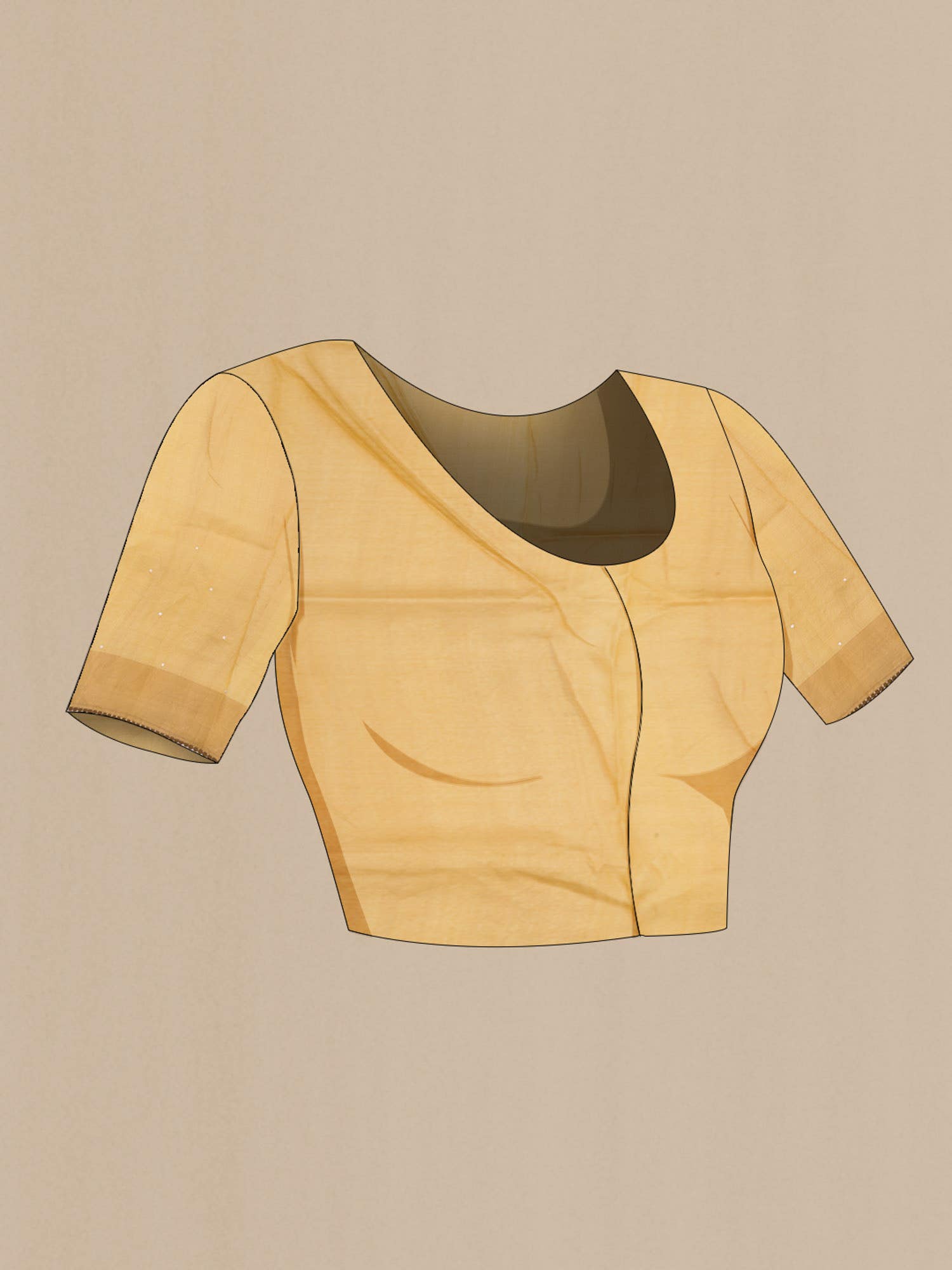 Yellow Bhagalpuri Tussar Silk Saree