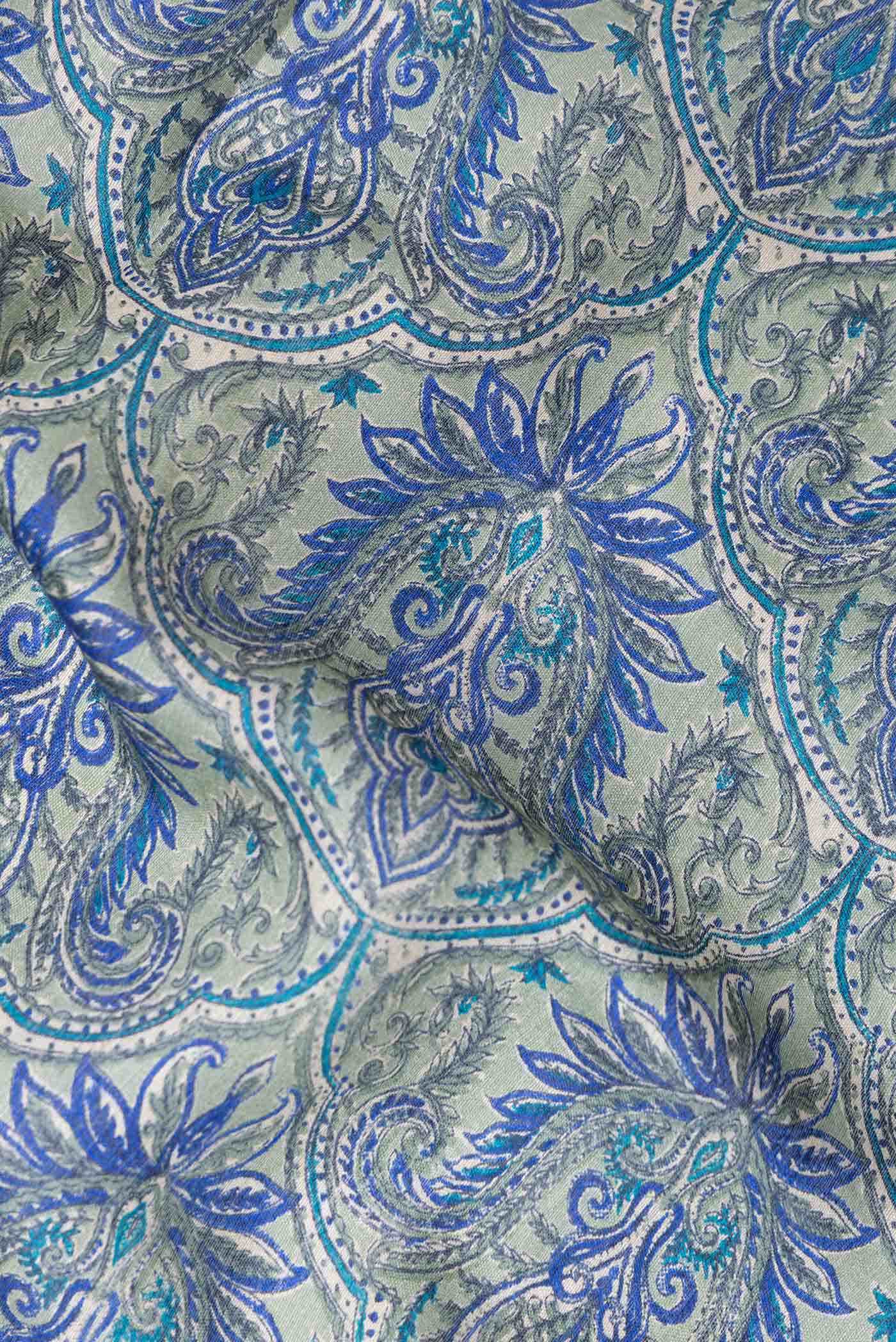 Blue Tussar Silk Saree