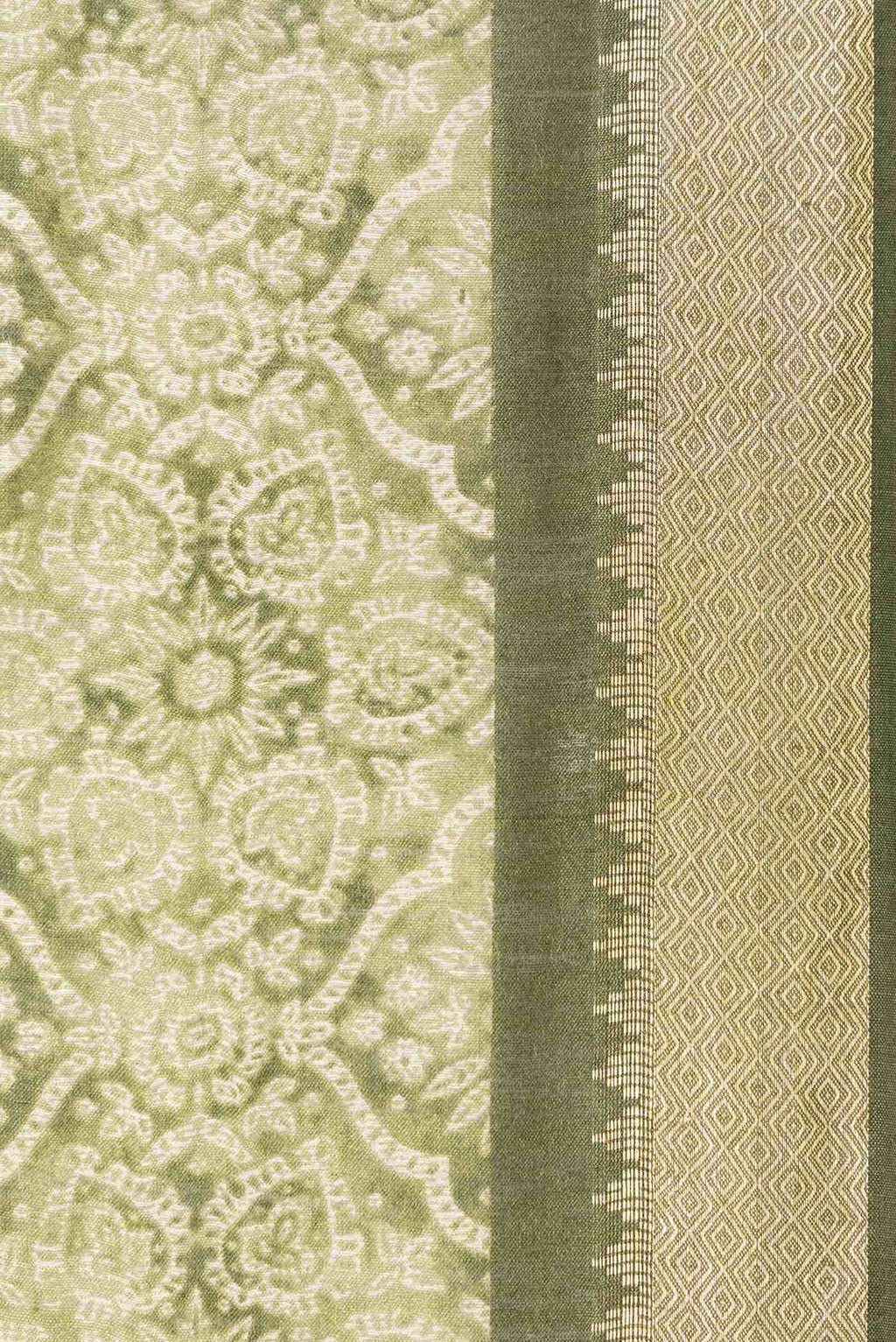 Green Tussar Silk Saree