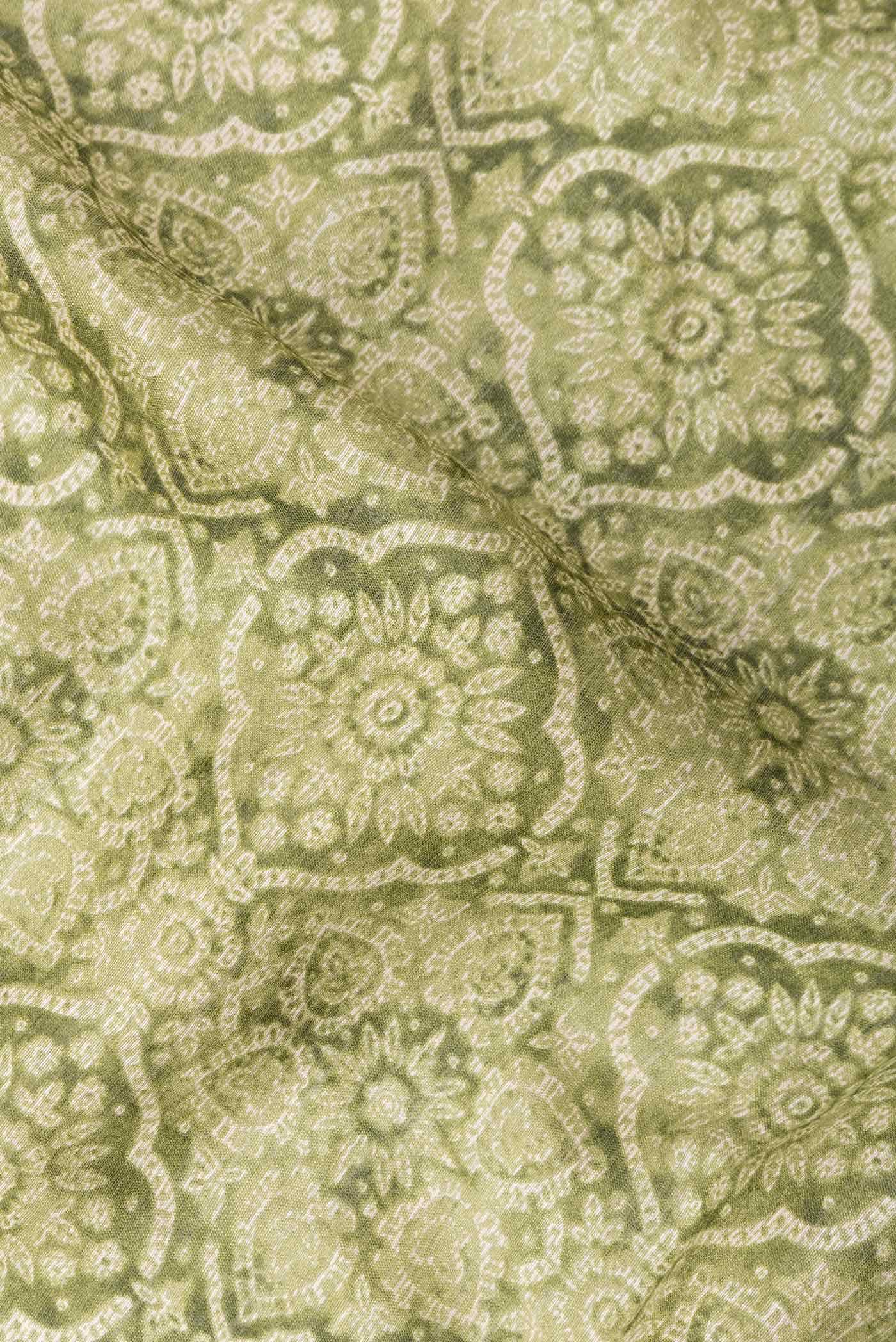 Green Tussar Silk Saree