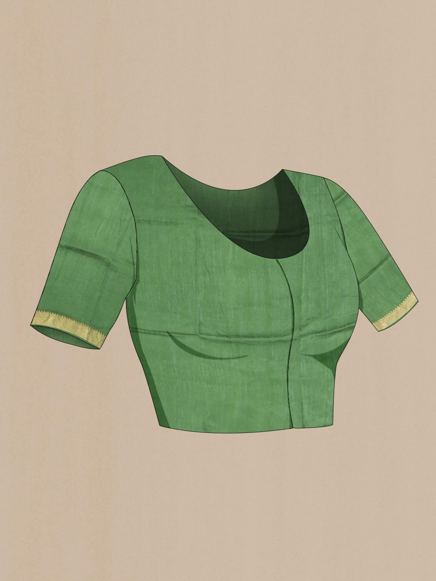 Green Tussar Silk Saree