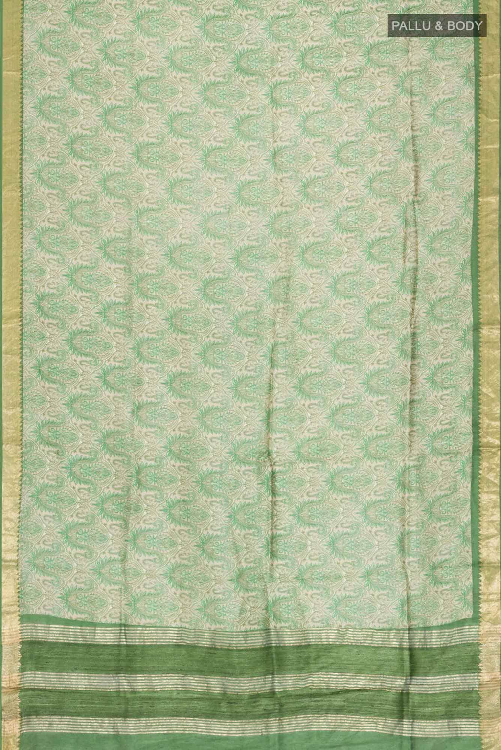 Green Tussar Silk Saree