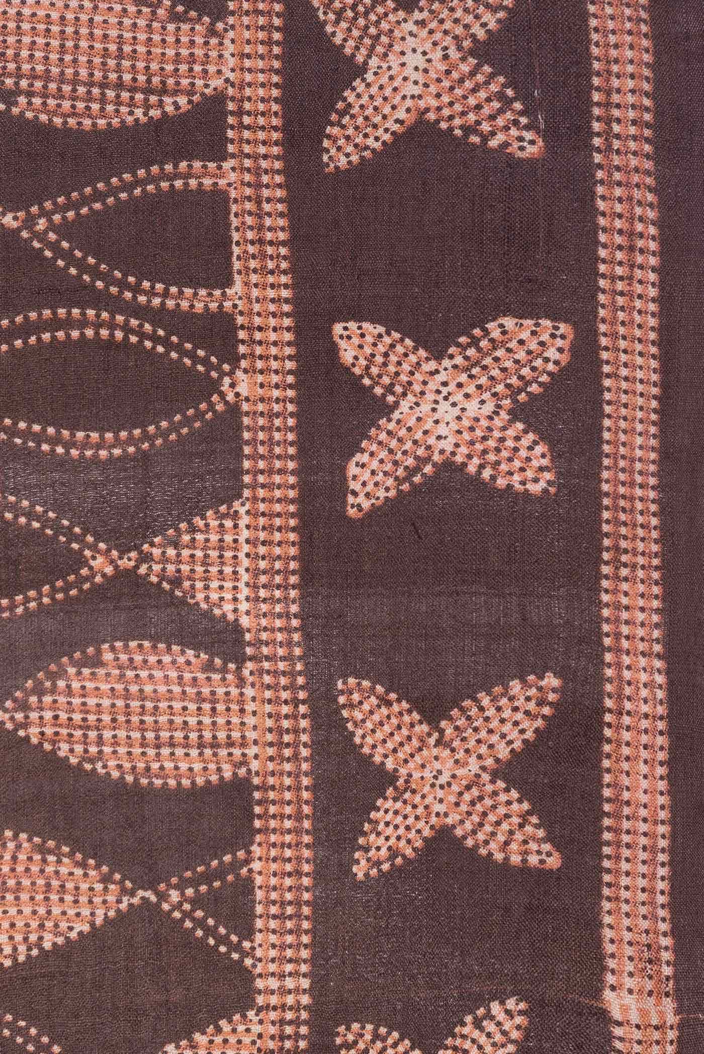 Brown Tussar Silk Saree