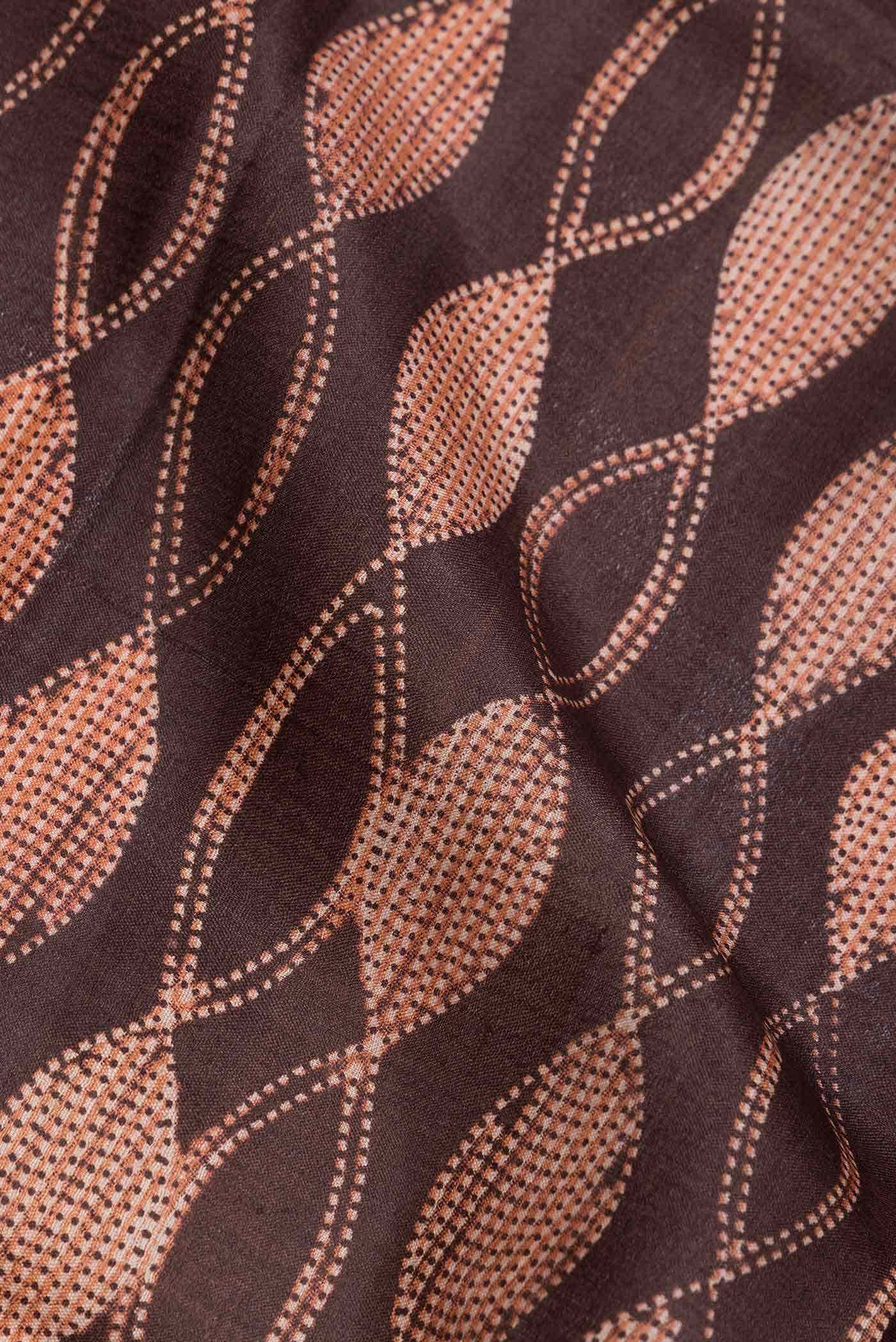 Brown Tussar Silk Saree