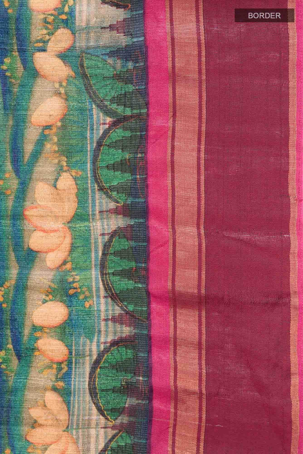 Black Tussar Silk Saree