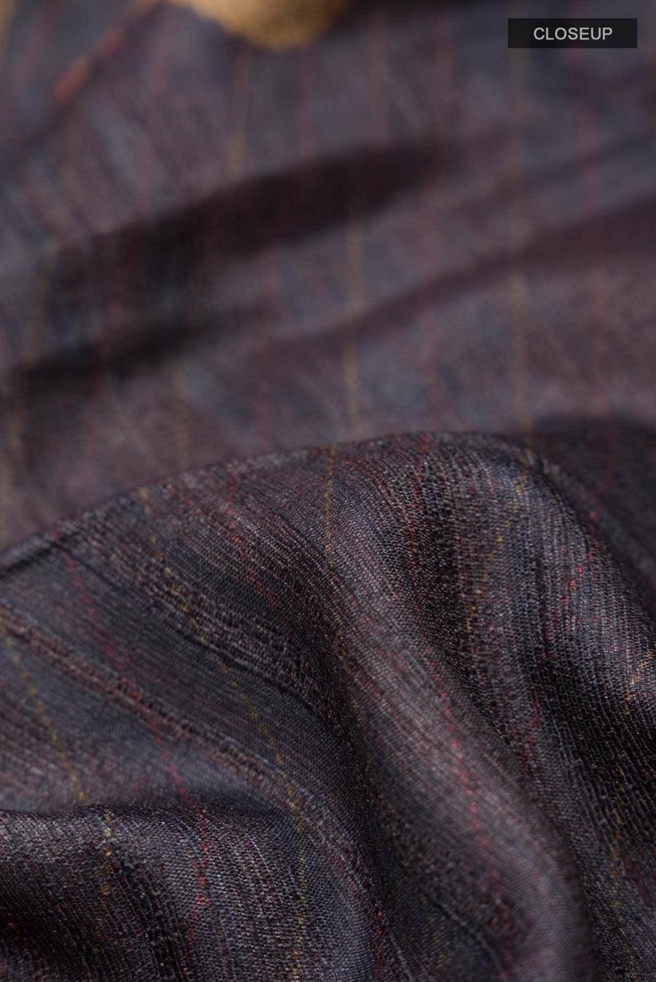 Blue Tussar Silk Saree