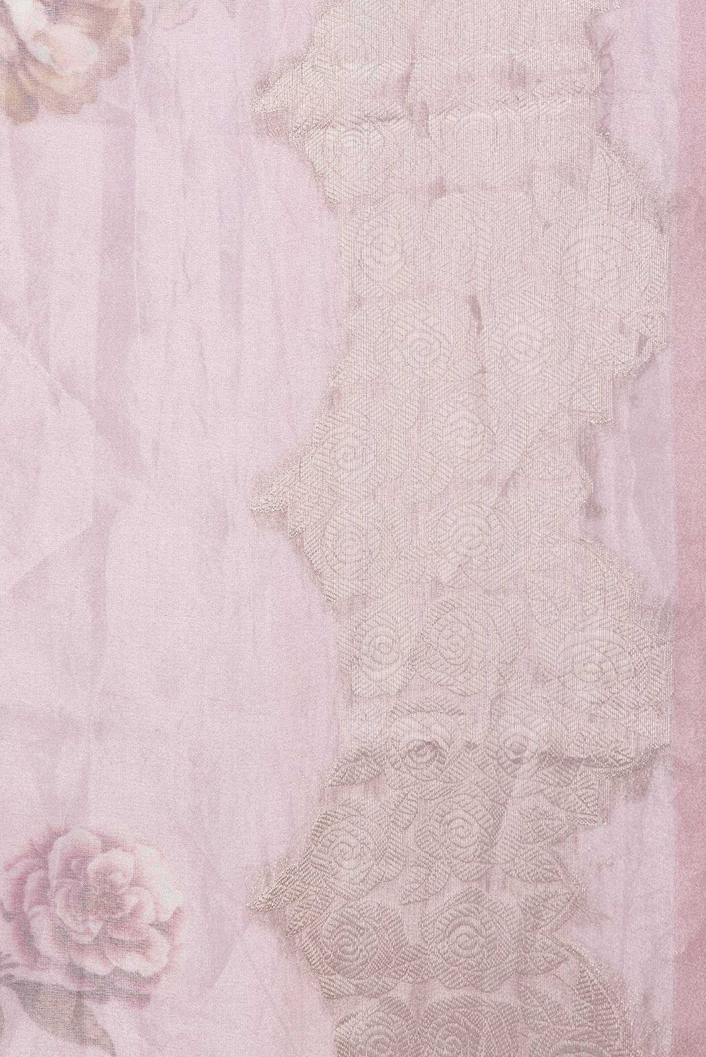 Pink Dual Tone Organza Silk Saree