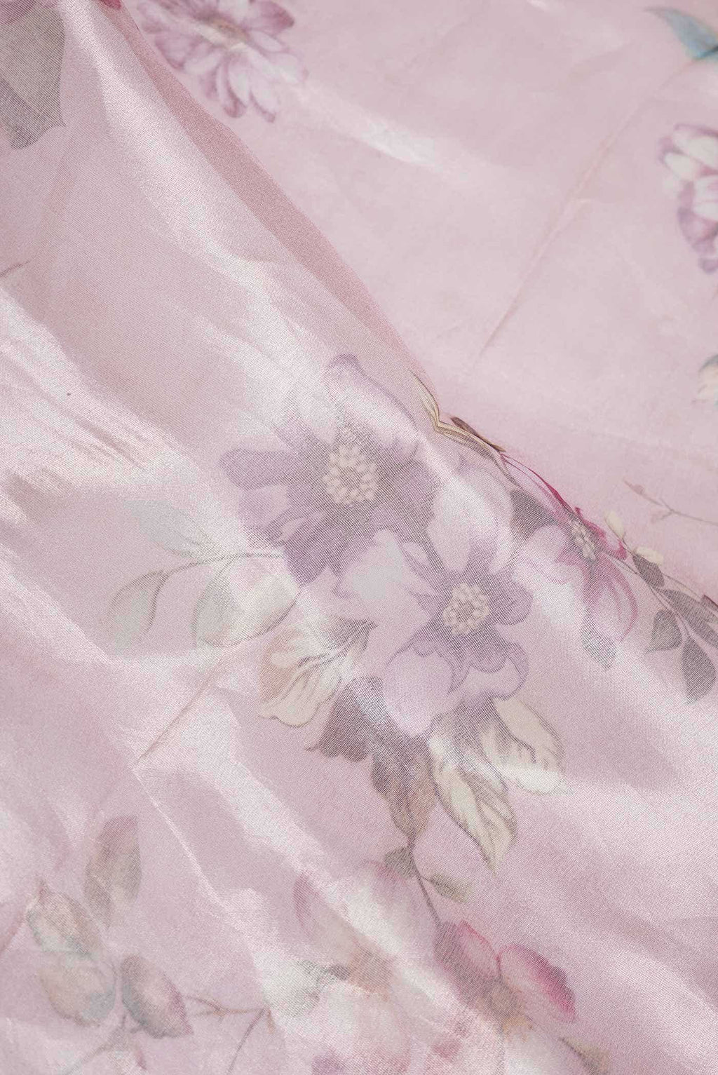 Pink Dual Tone Organza Silk Saree