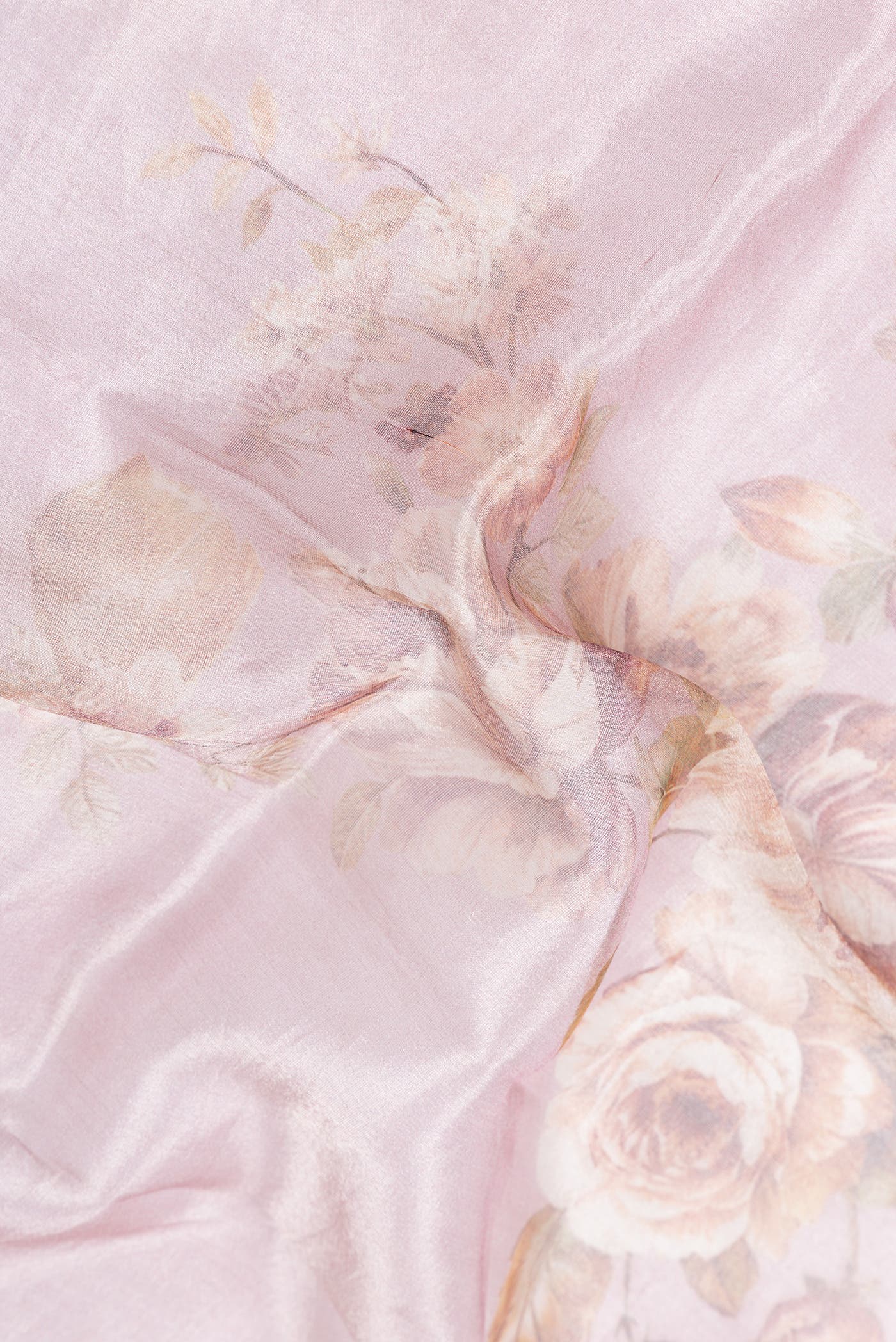 Pink Dual Tone Organza Silk Saree