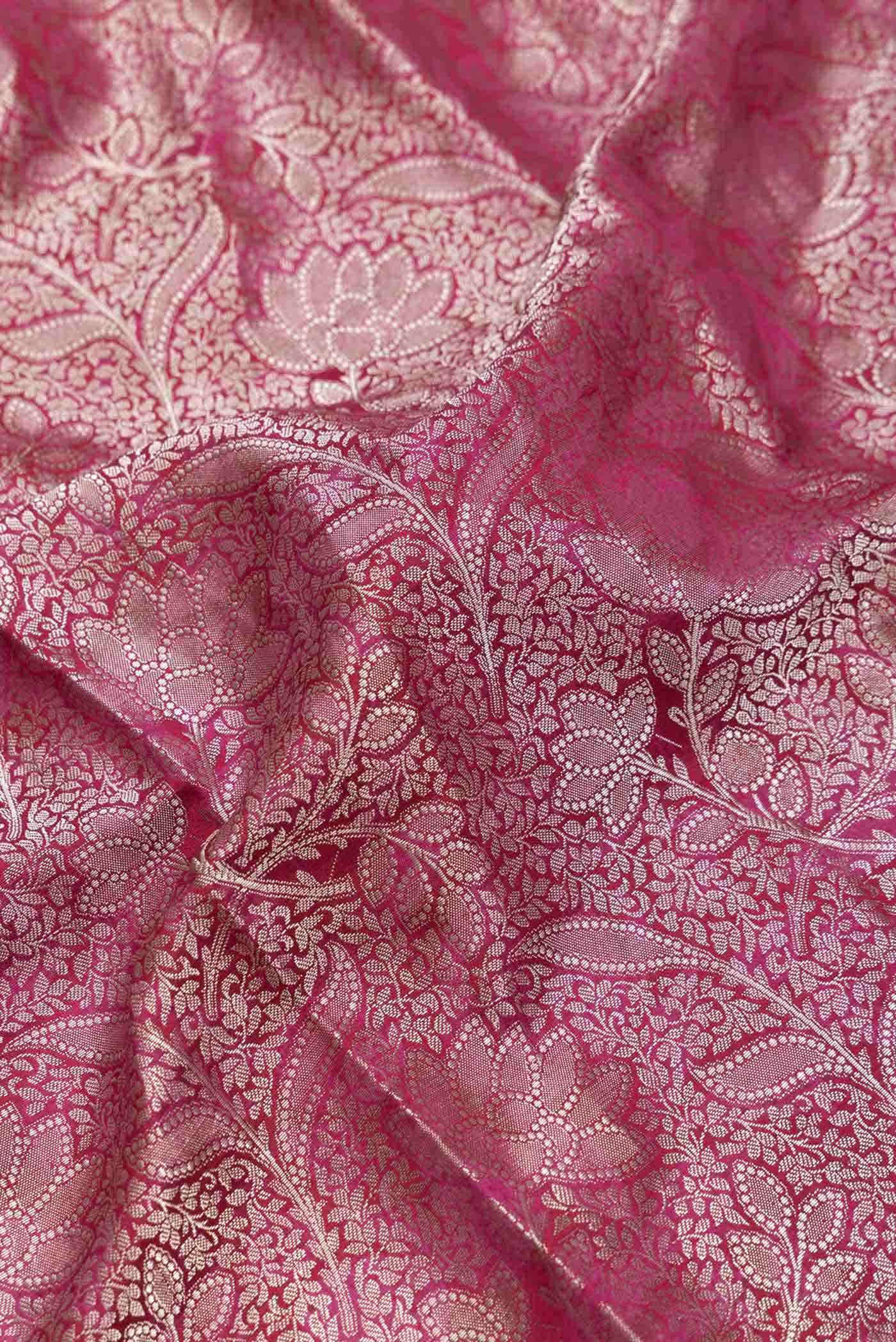 Rani Pink Dual Tone Tussar Silk Saree