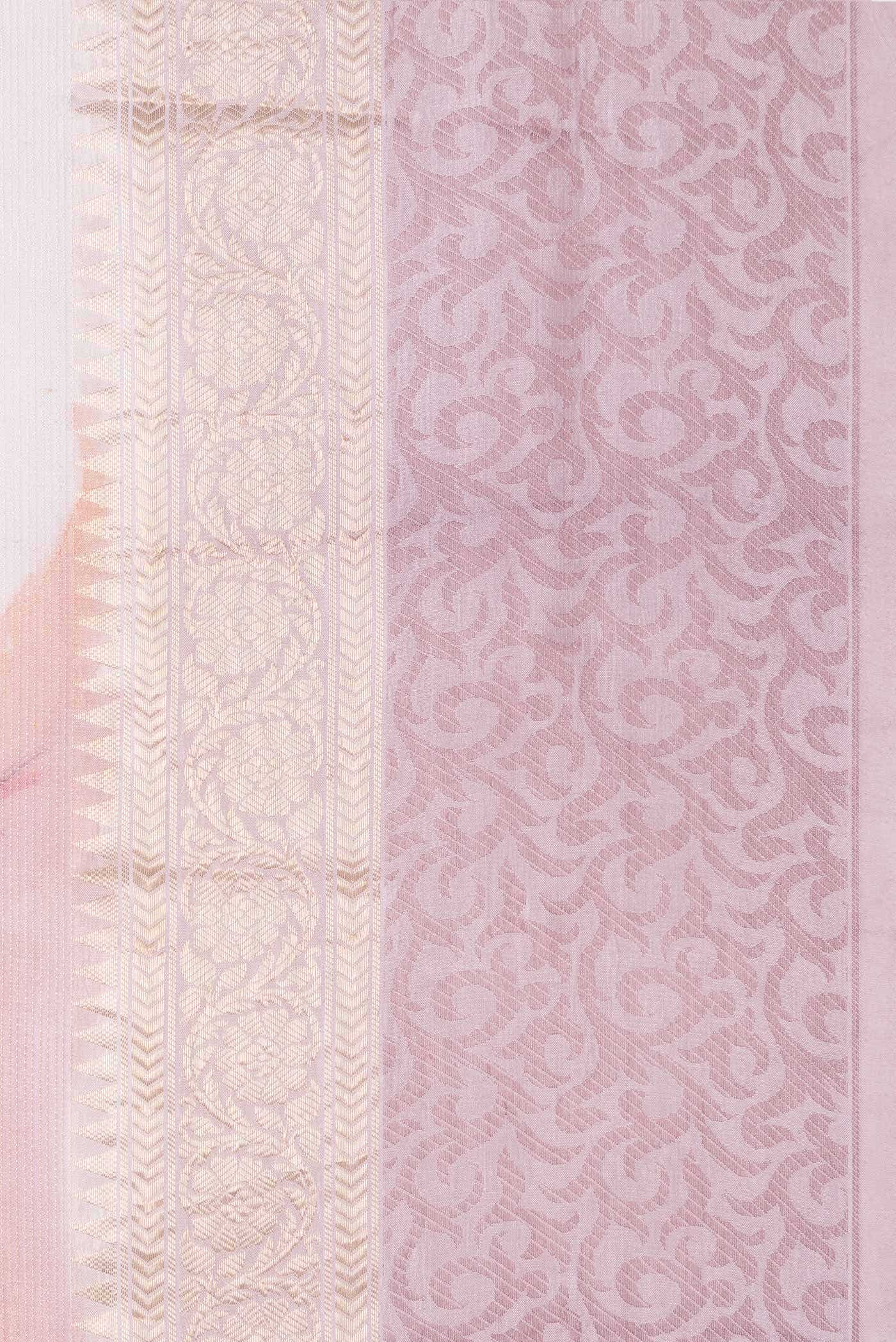 Rose Gold Tussar Silk Saree