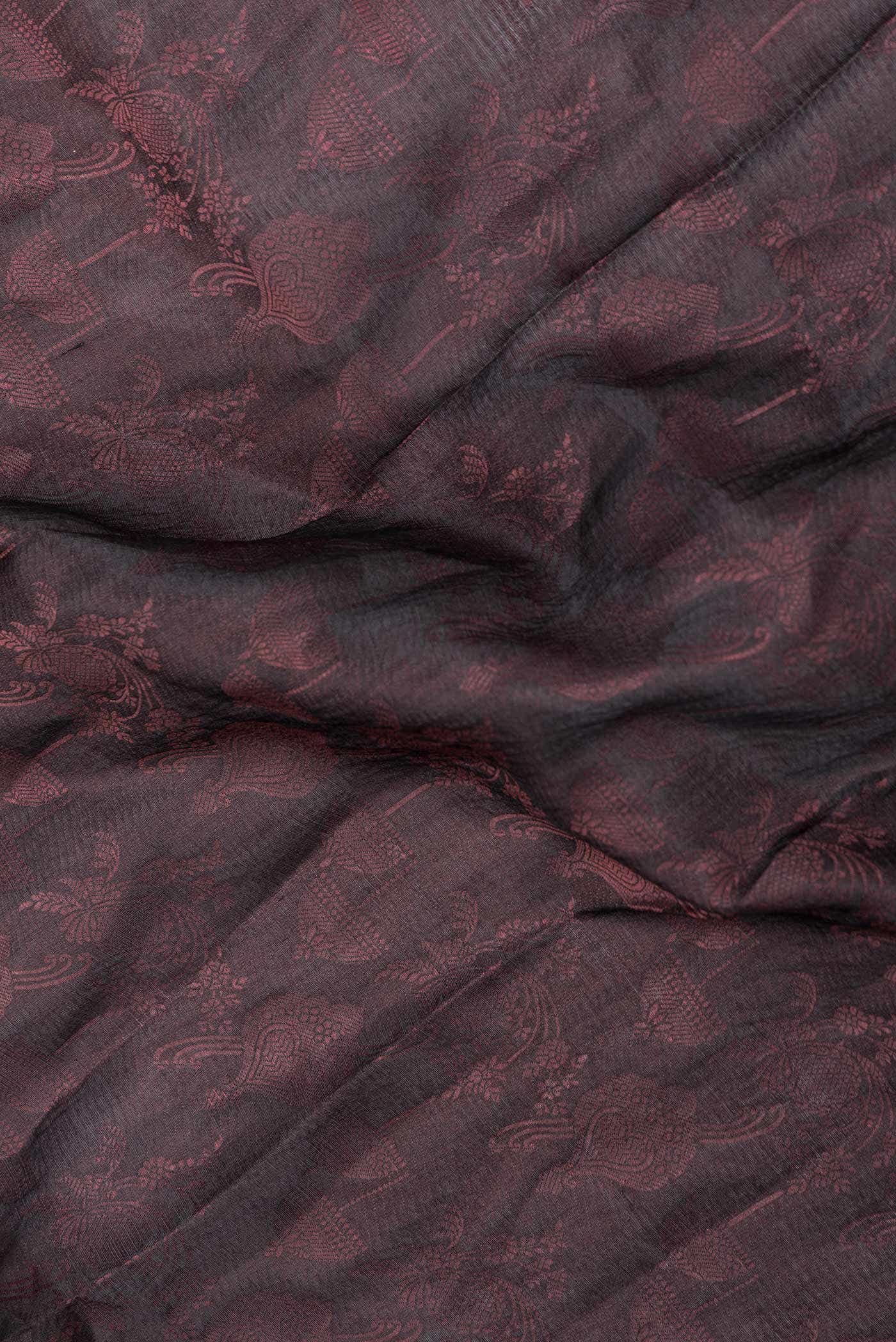 Coffee Brown Dual Tone Tussar Silk Saree