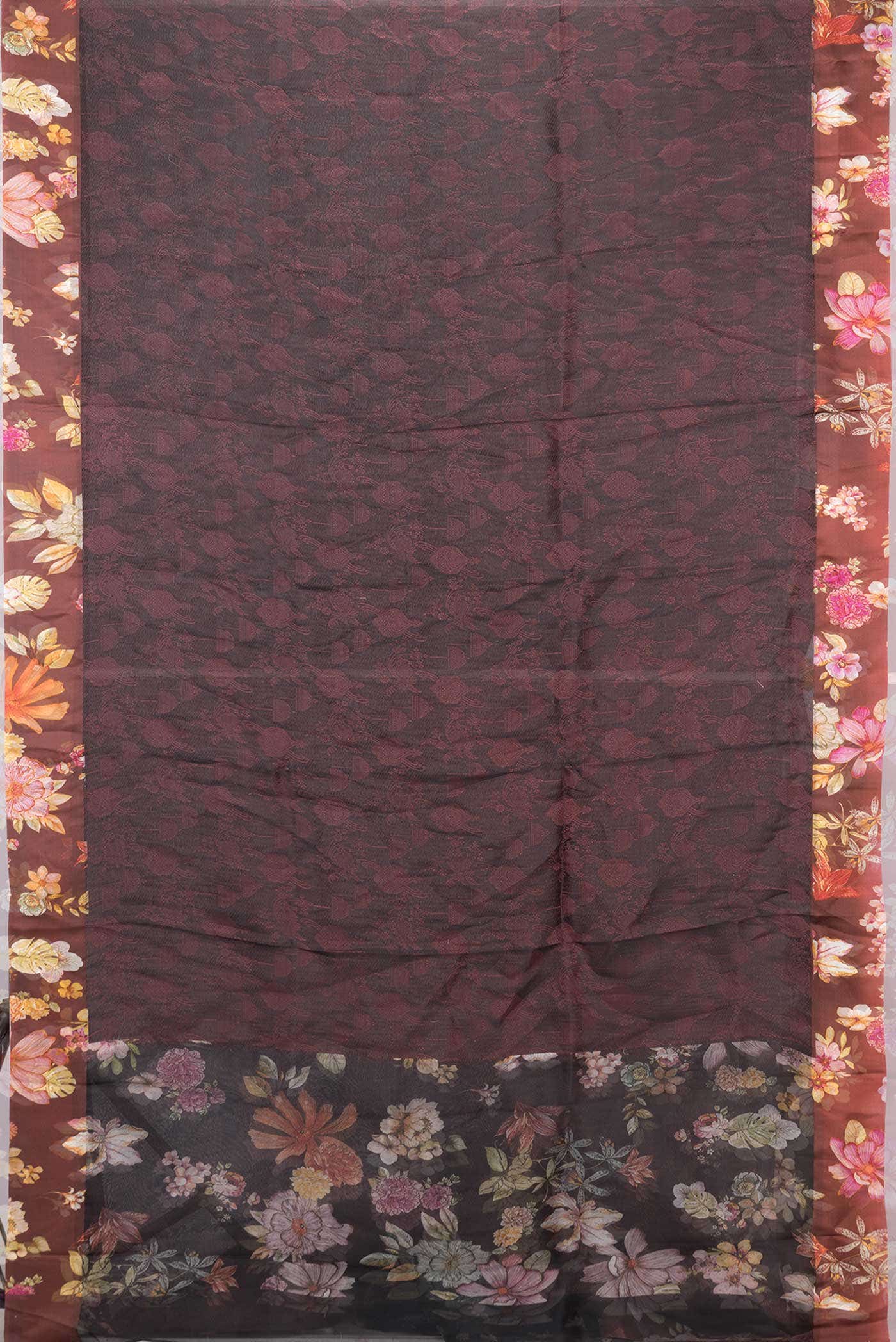 Coffee Brown Dual Tone Tussar Silk Saree
