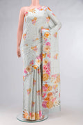 Light Blue Banarasi Raw Silk Saree