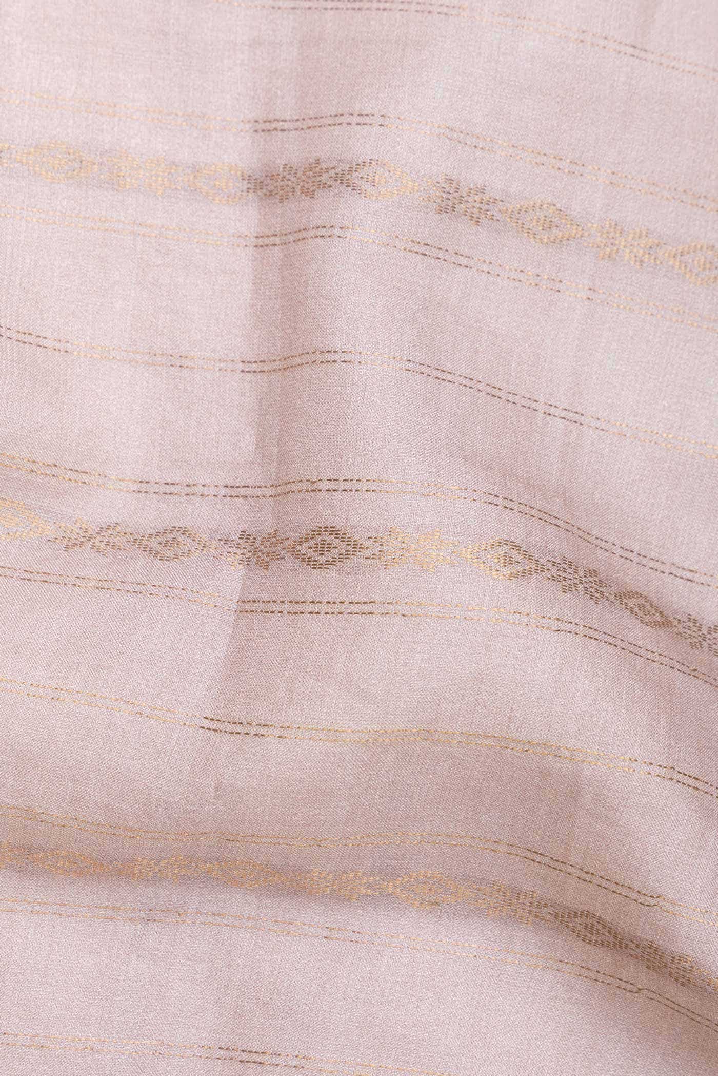 Golden Peach Tussar Silk Saree