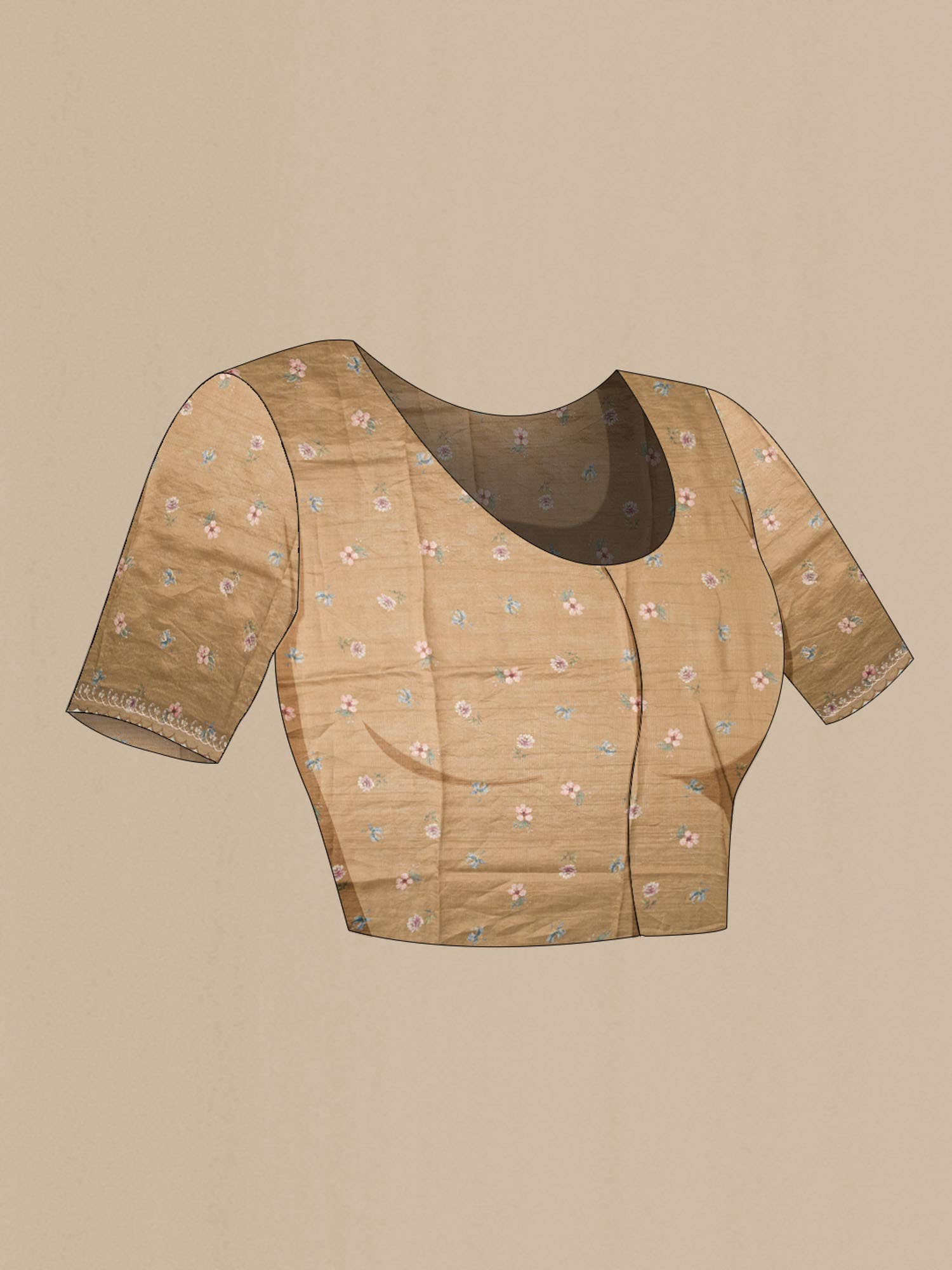 Brown Bhagalpuri Tussar Silk Saree