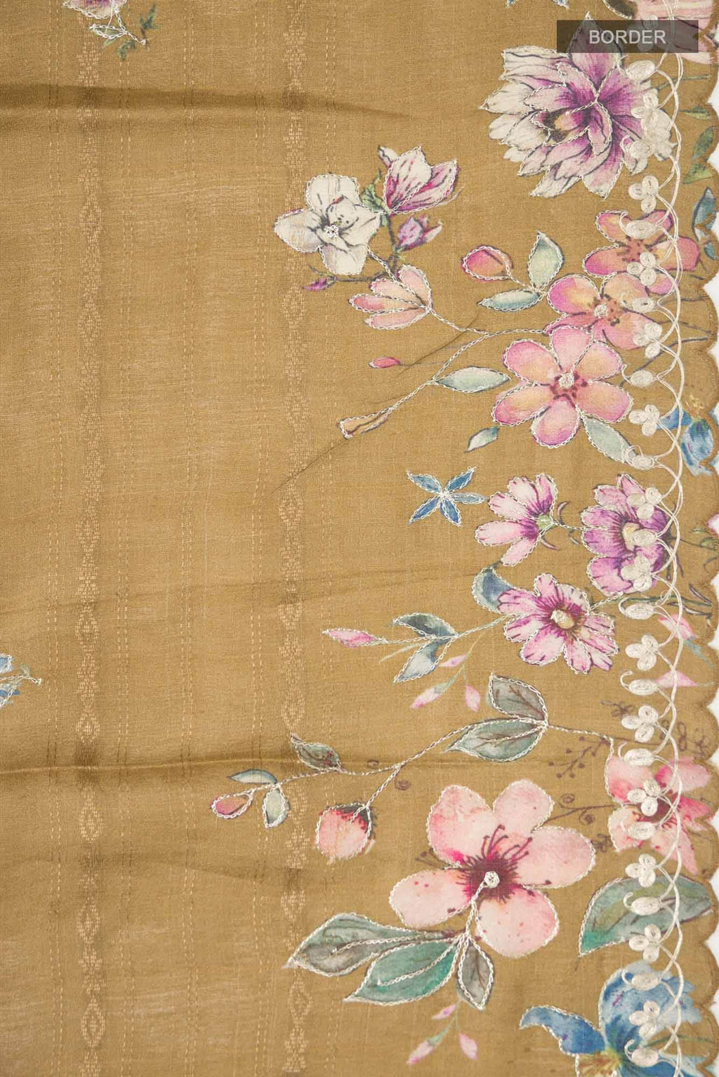 Brown Bhagalpuri Tussar Silk Saree