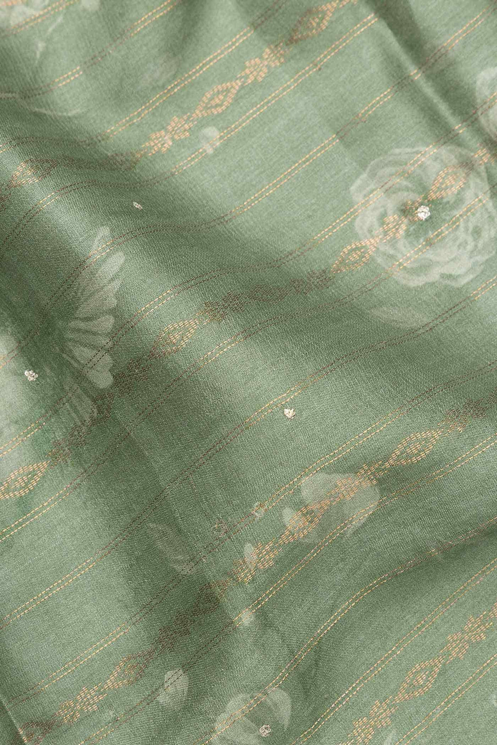 Green Tussar Silk Saree