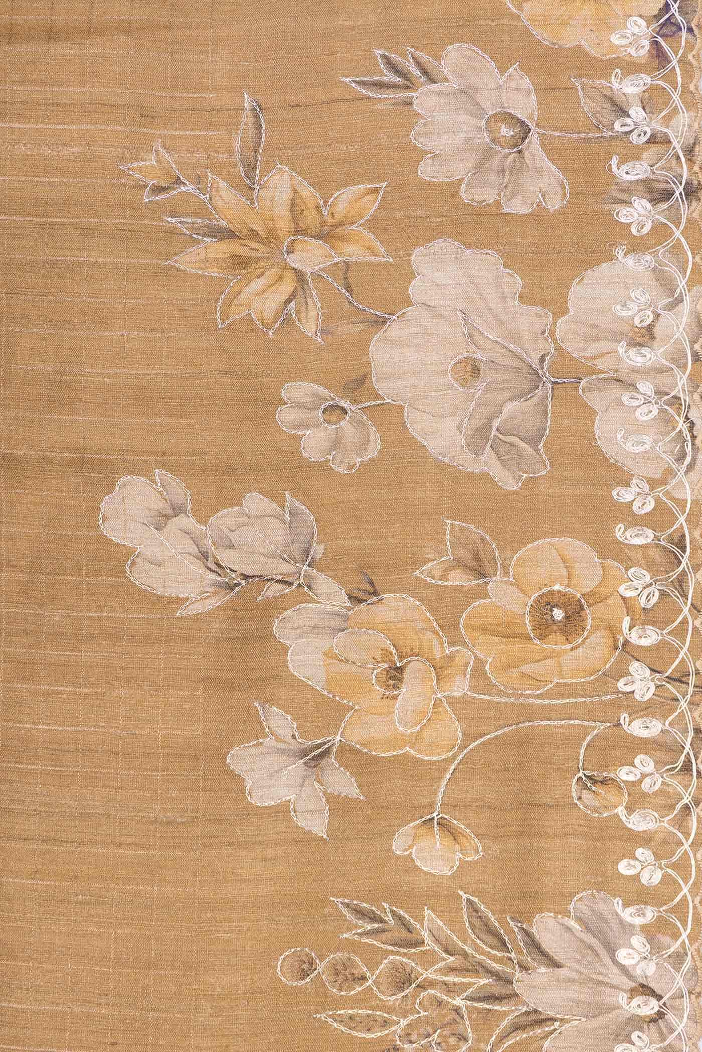 Gold Tussar Silk Saree