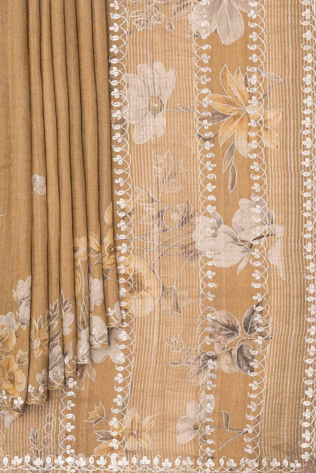 Gold Tussar Silk Saree