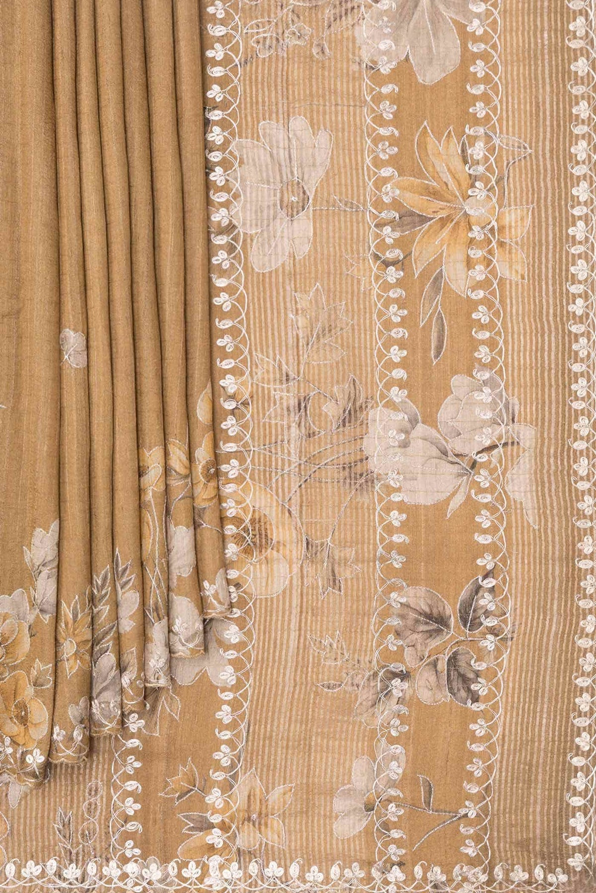 Gold Tussar Silk Saree