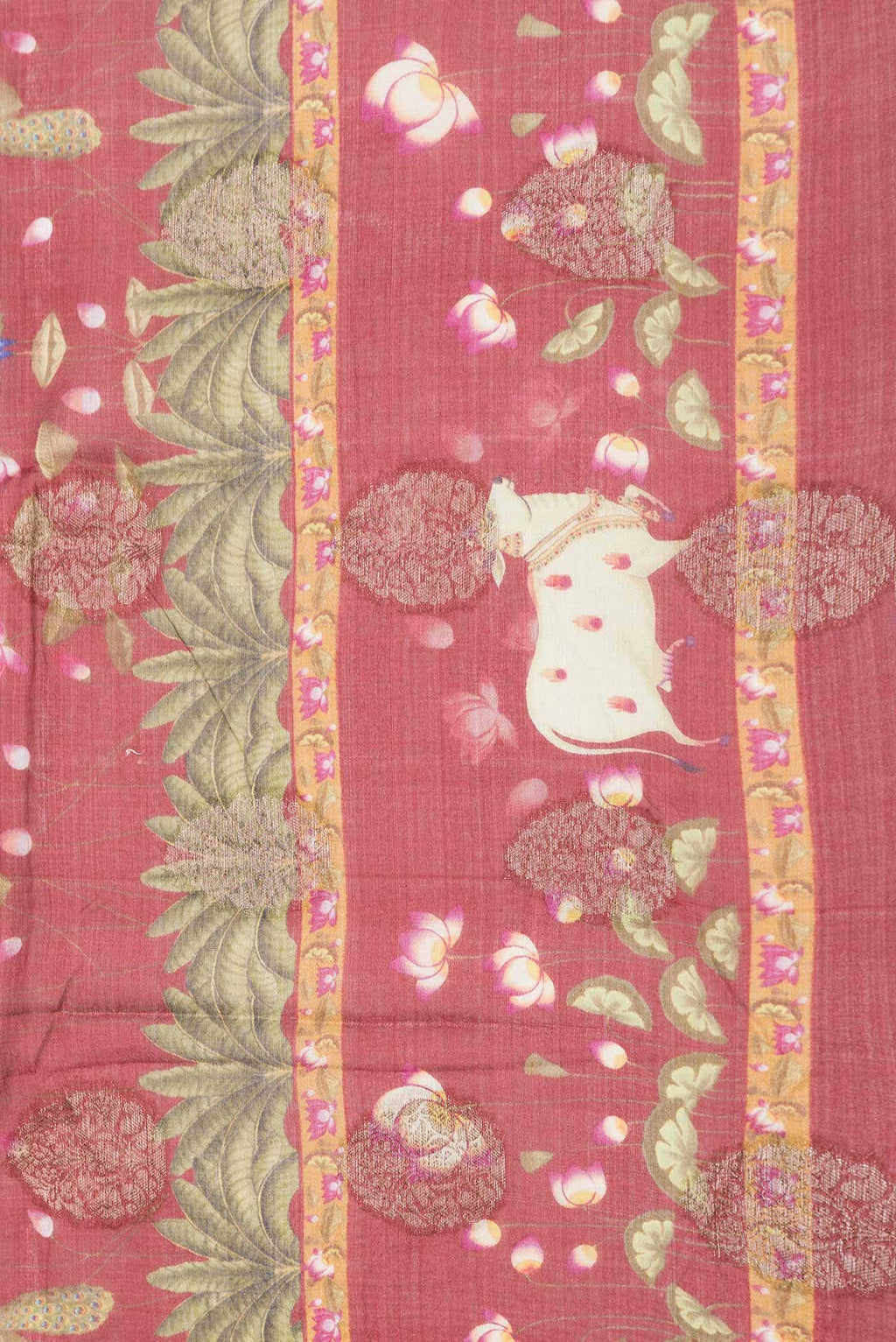 Maroon Dual Tone Tussar Silk Saree