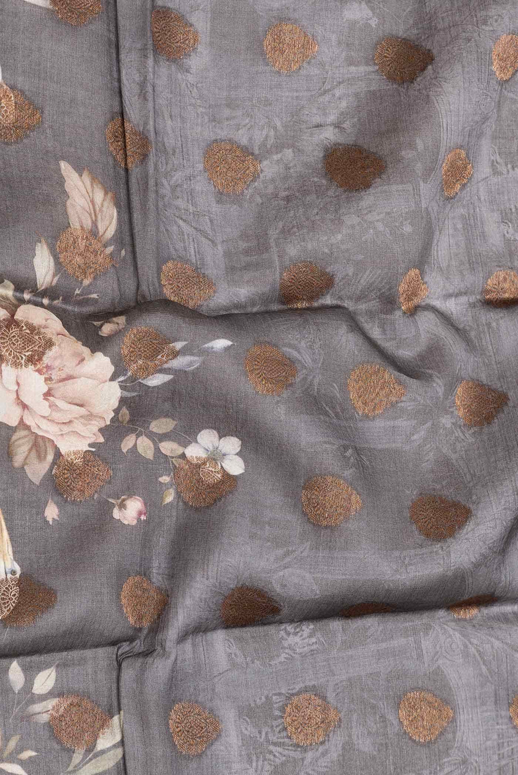 Black Dual Tone Tussar Silk Saree