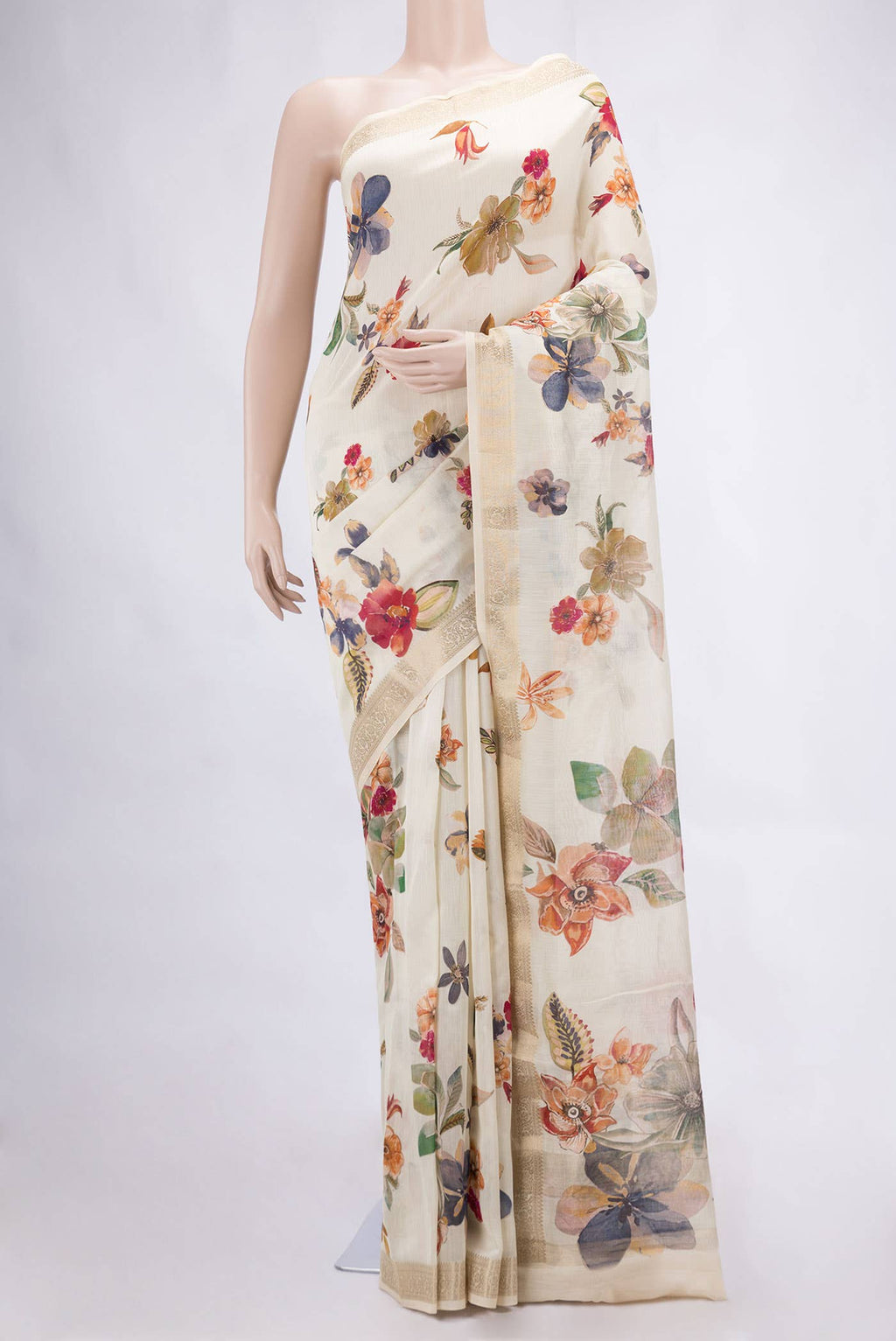Sandal Chanderi Silk Saree